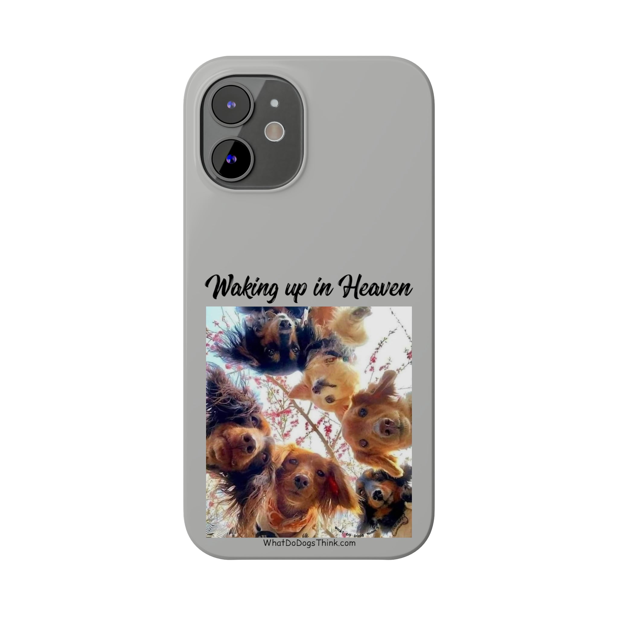 Waking Up In Heaven Grey Slim Phone Cases