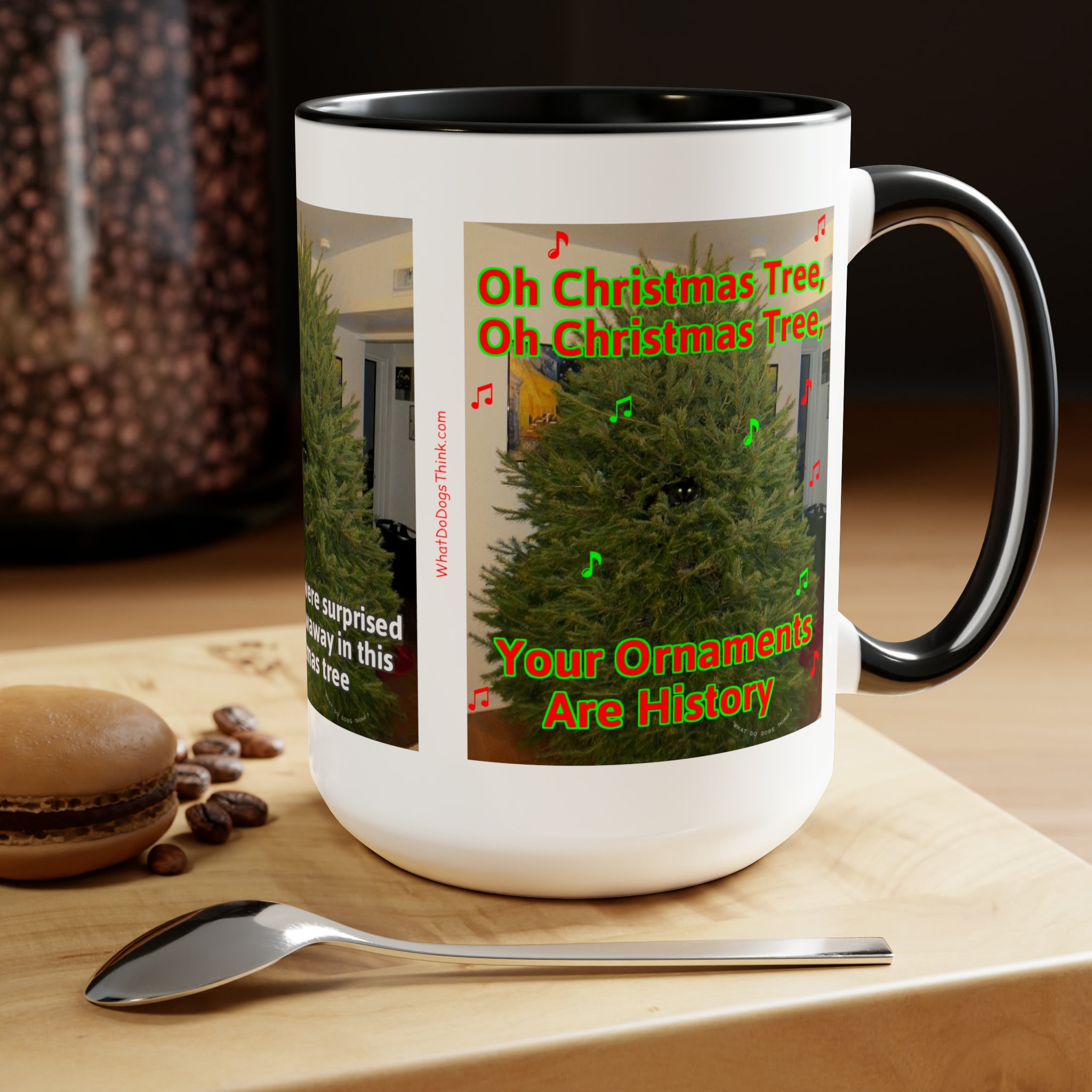 Christmas Tree Cat Mug 15oz
