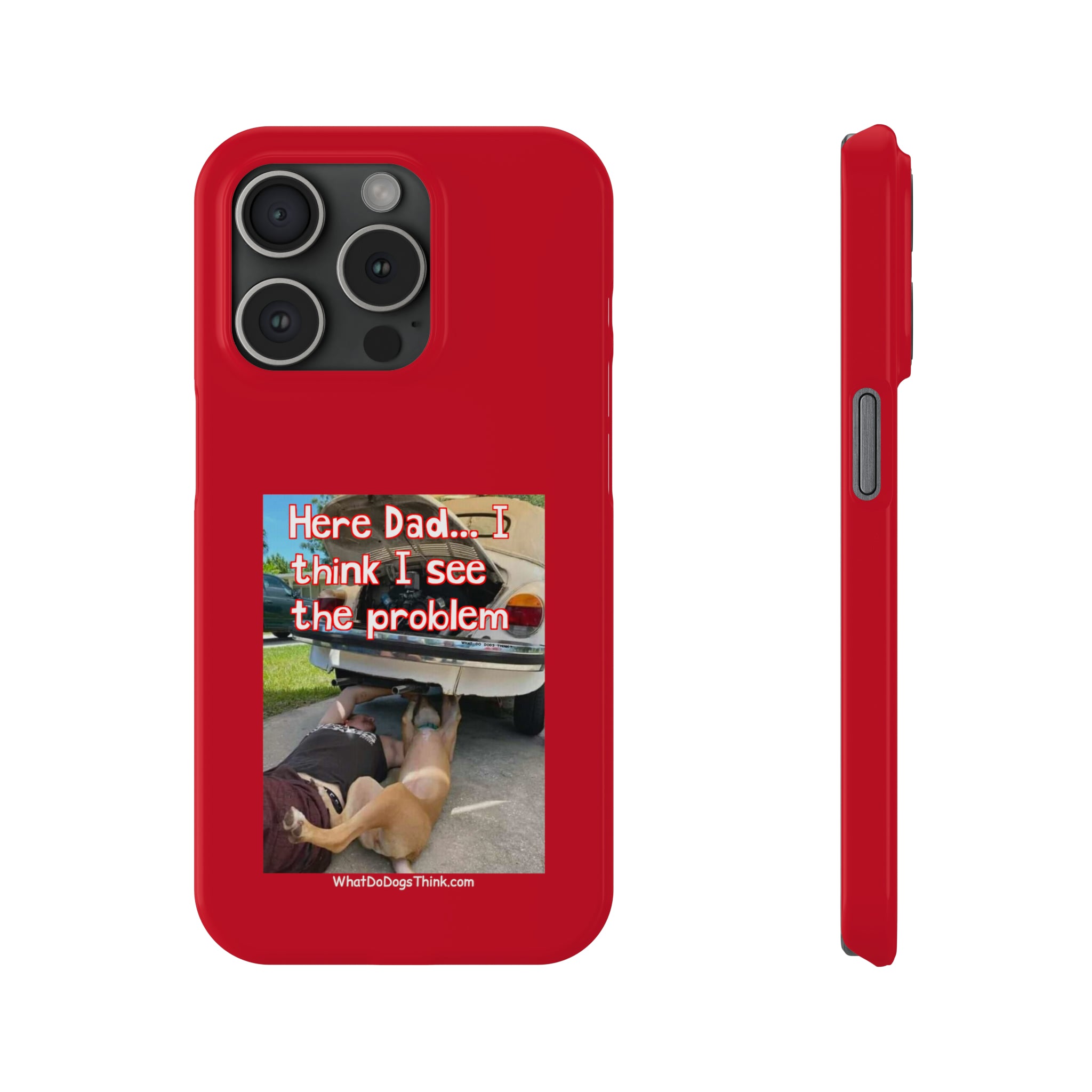 Here Dad Red Slim Phone Cases
