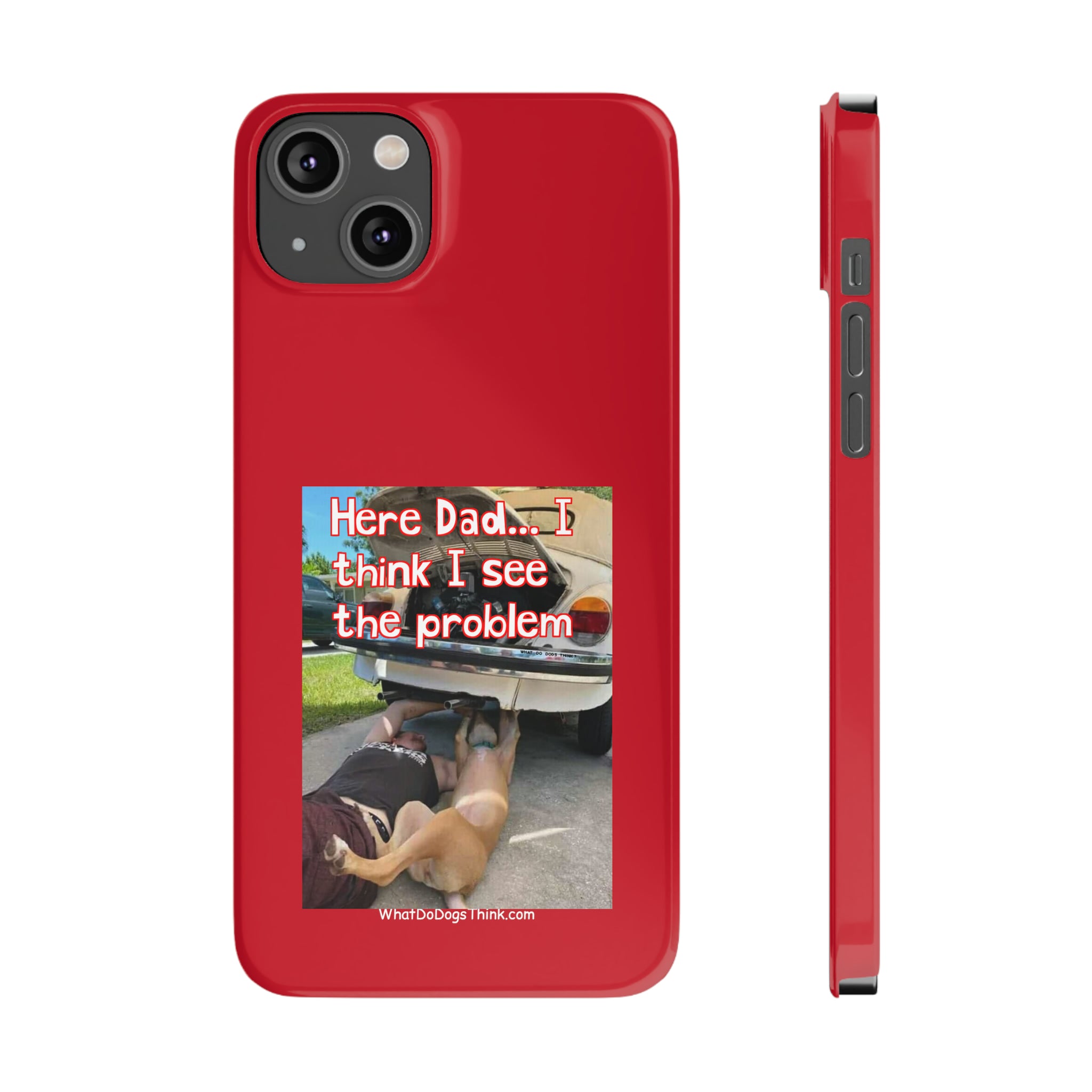 Here Dad Red Slim Phone Cases