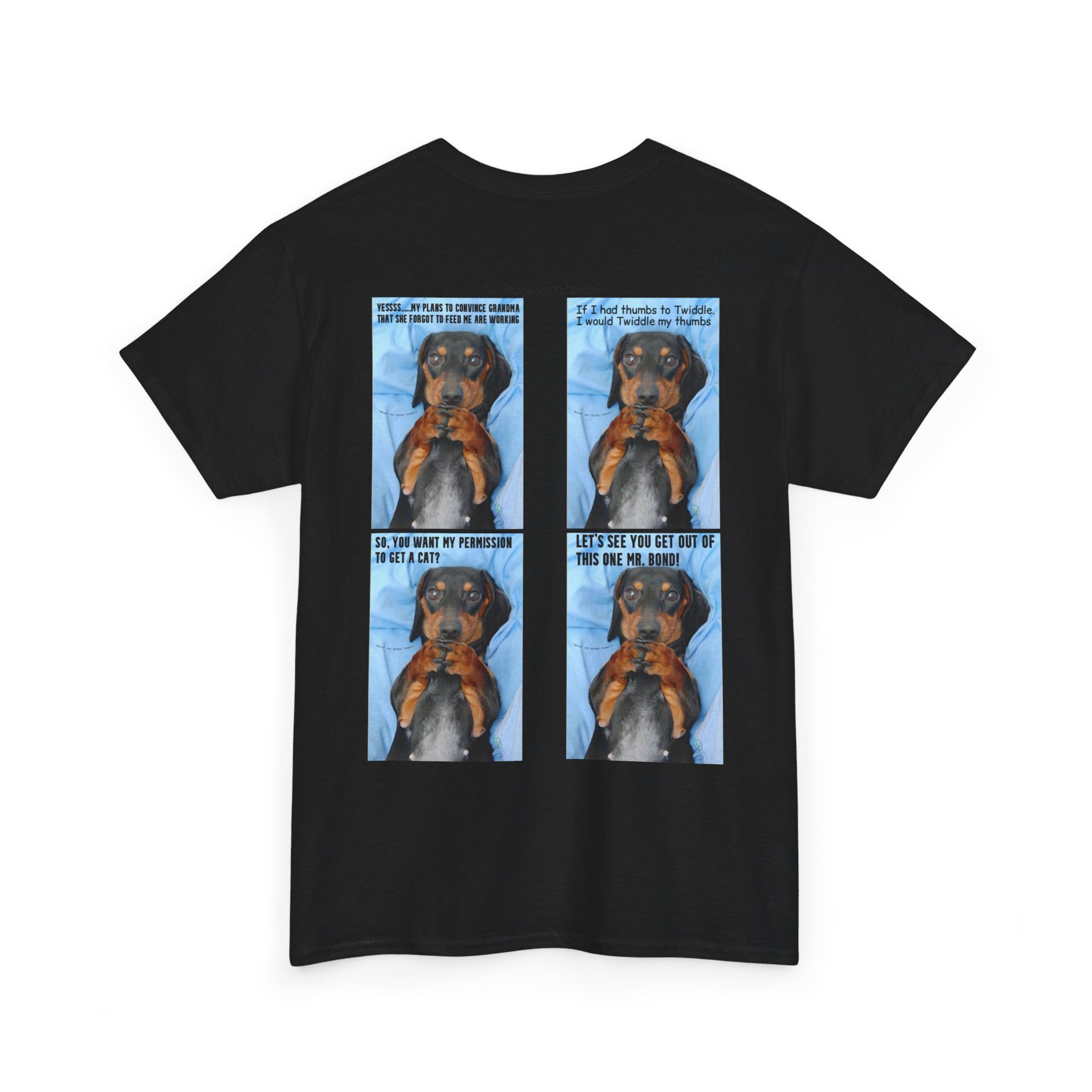 Devious Dachshund T shirt Double Sided
