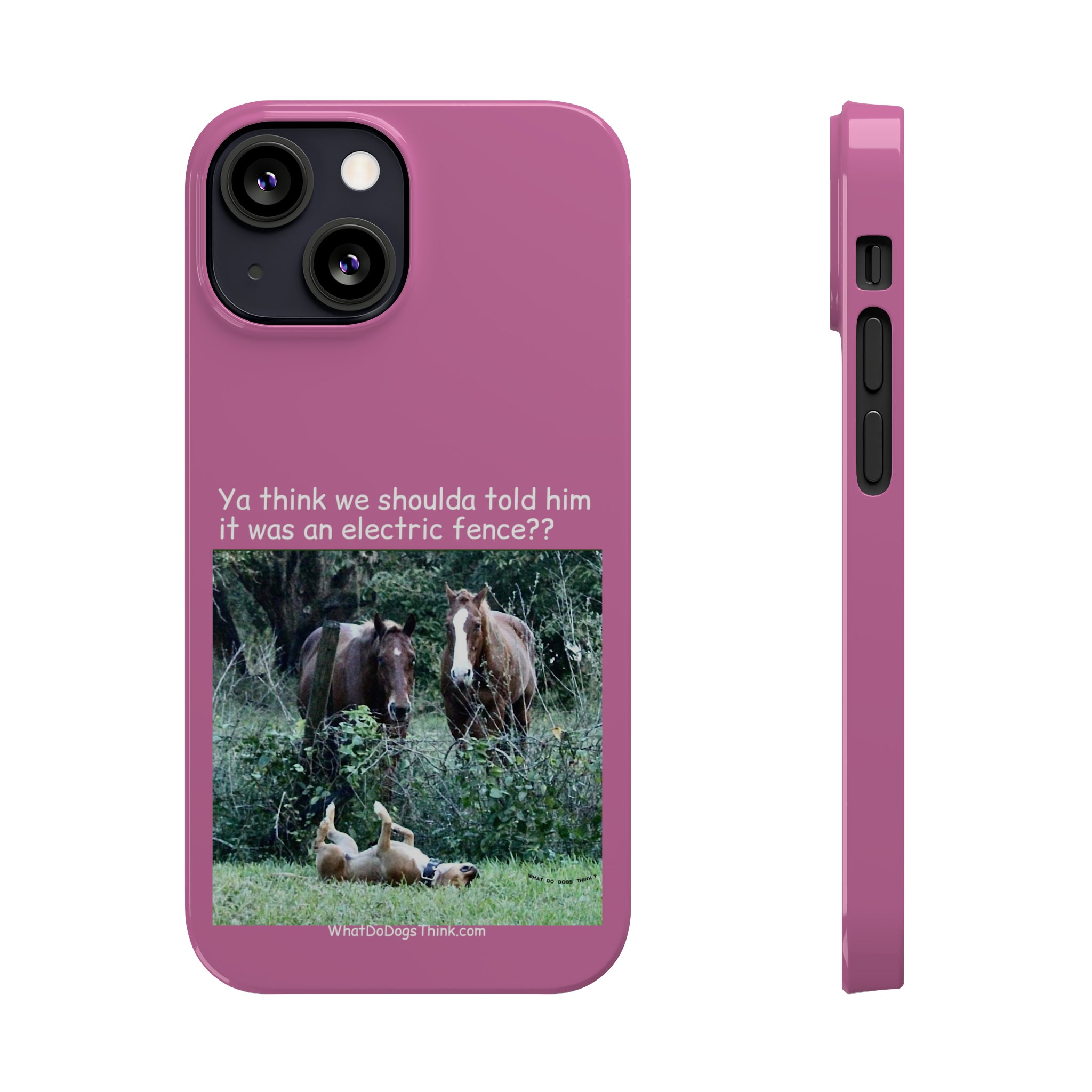 Electric Fence Pink Slim Phone Case