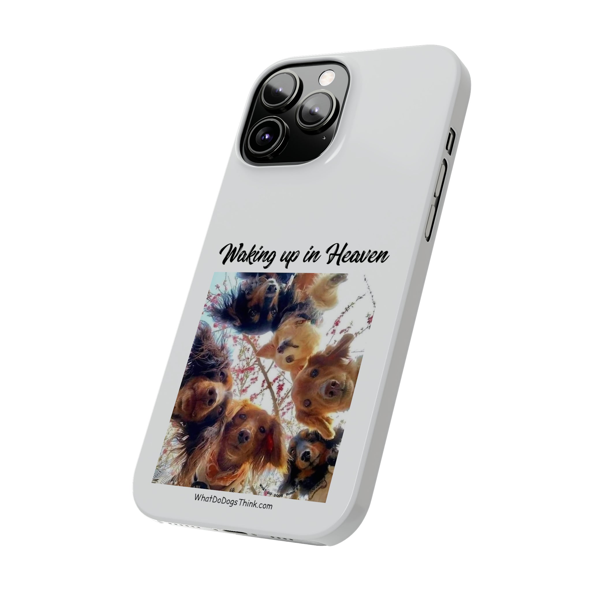 Waking Up In Heaven White Slim Phone Cases