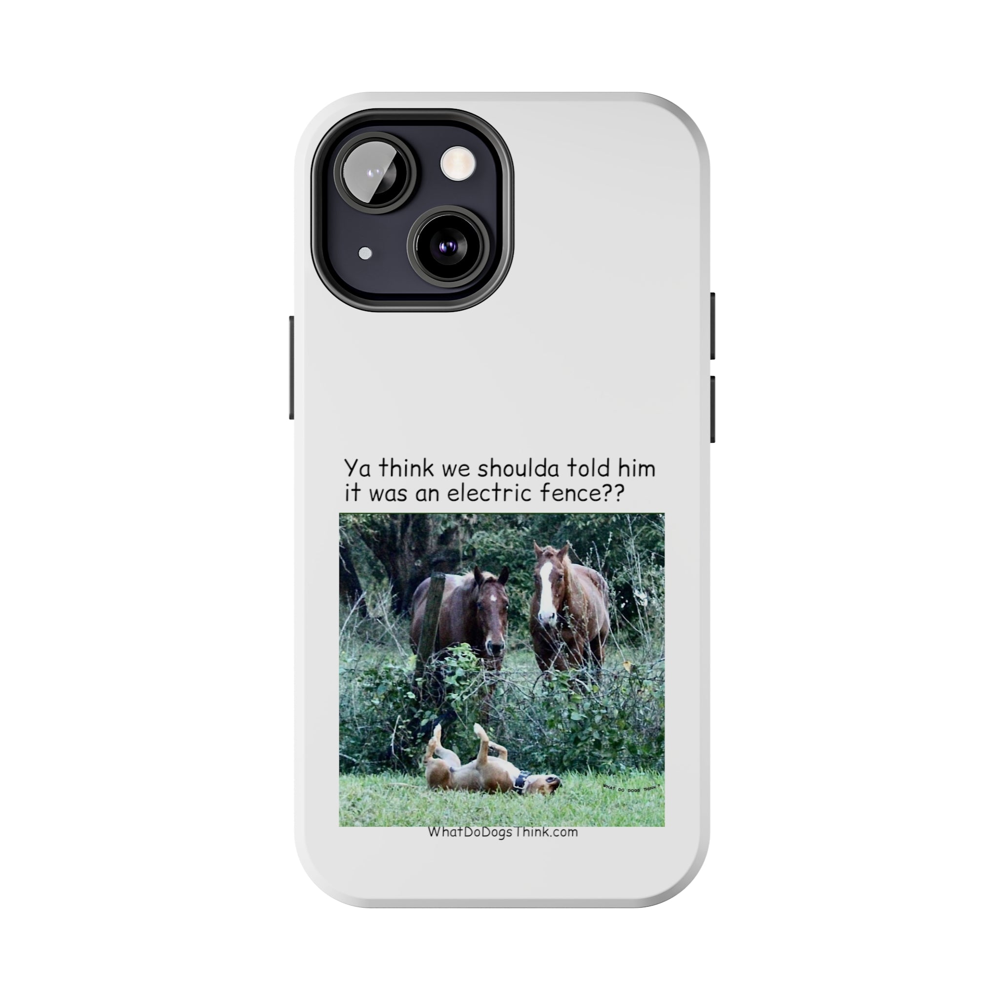 Electric Fence White Tough Phone Cases