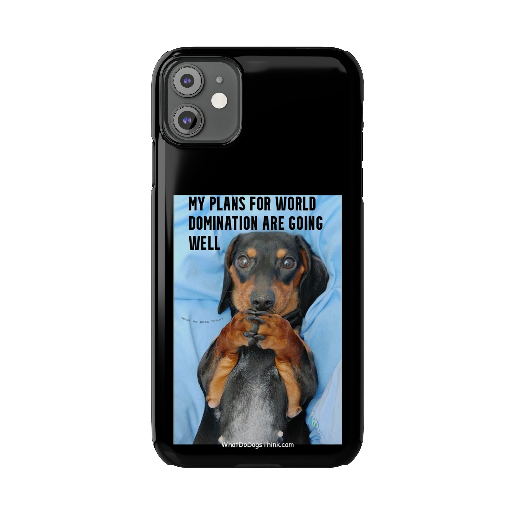 World Domination Black Slim Phone Cases