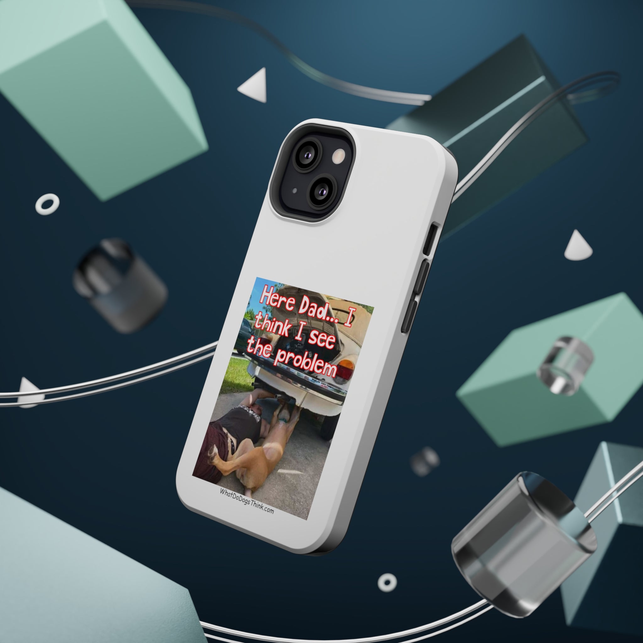 Here Dad White MagSafe Tough Cases