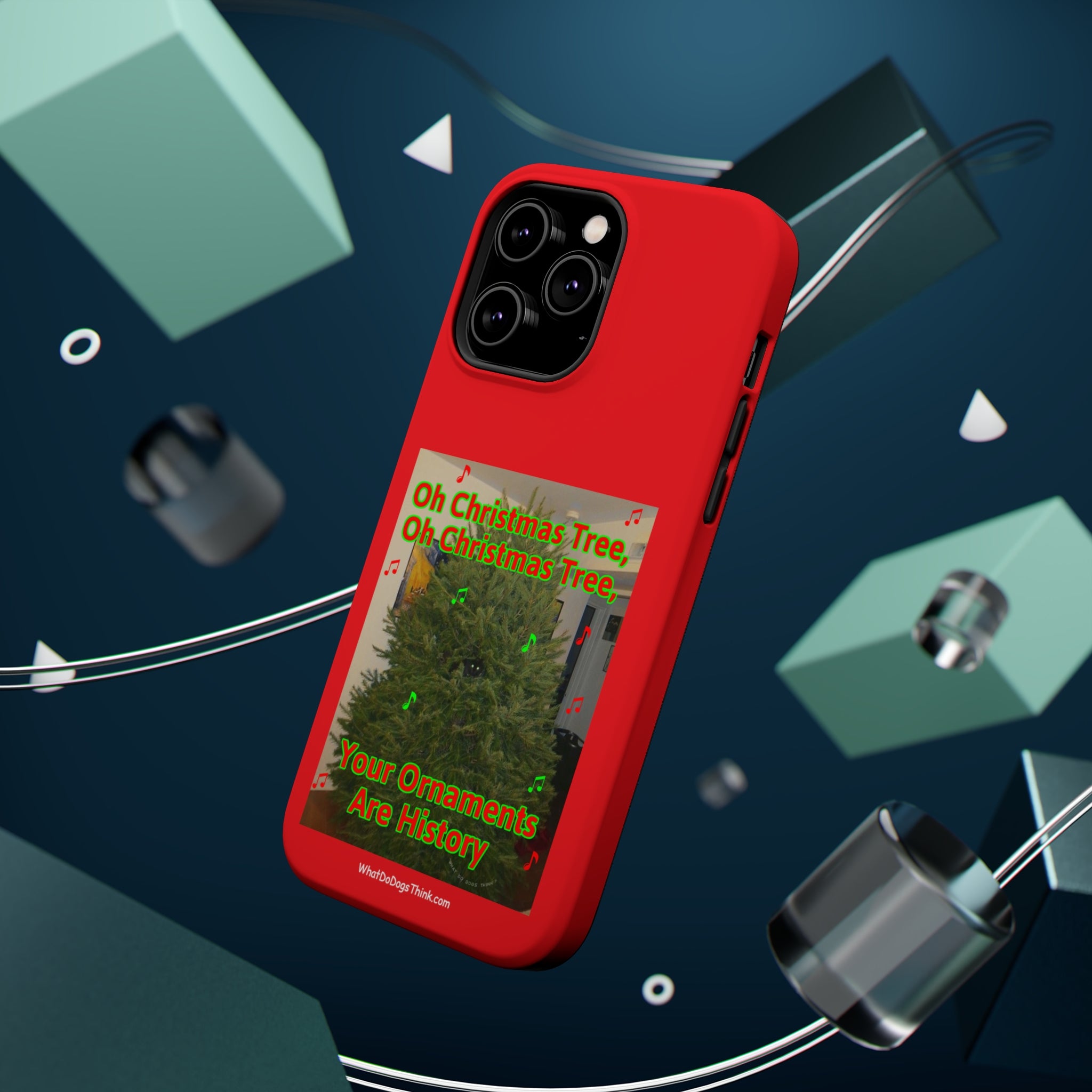 Christmas Tree Cat Red MagSafe Tough Case