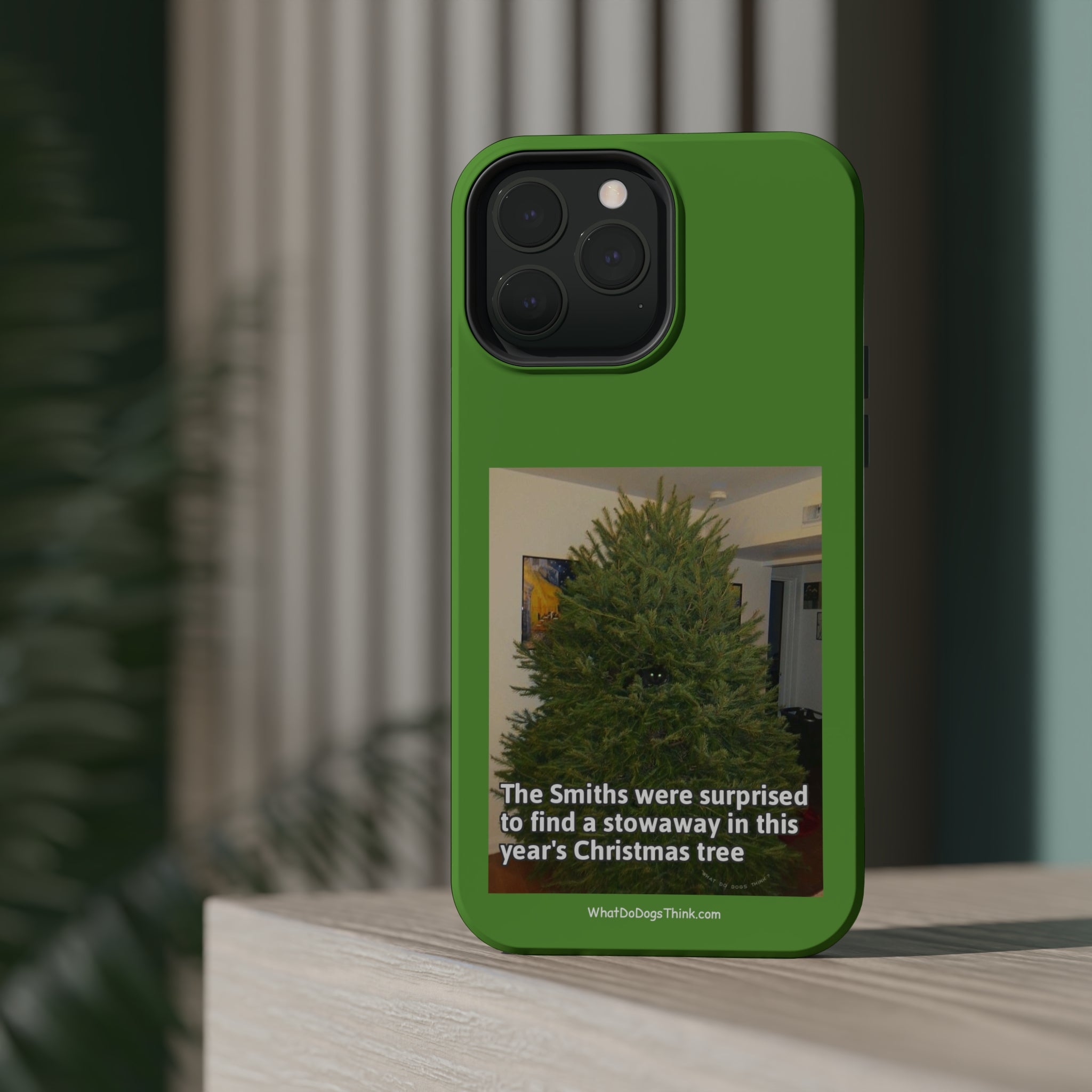 Stowaway Cat Green MagSafe Tough Case