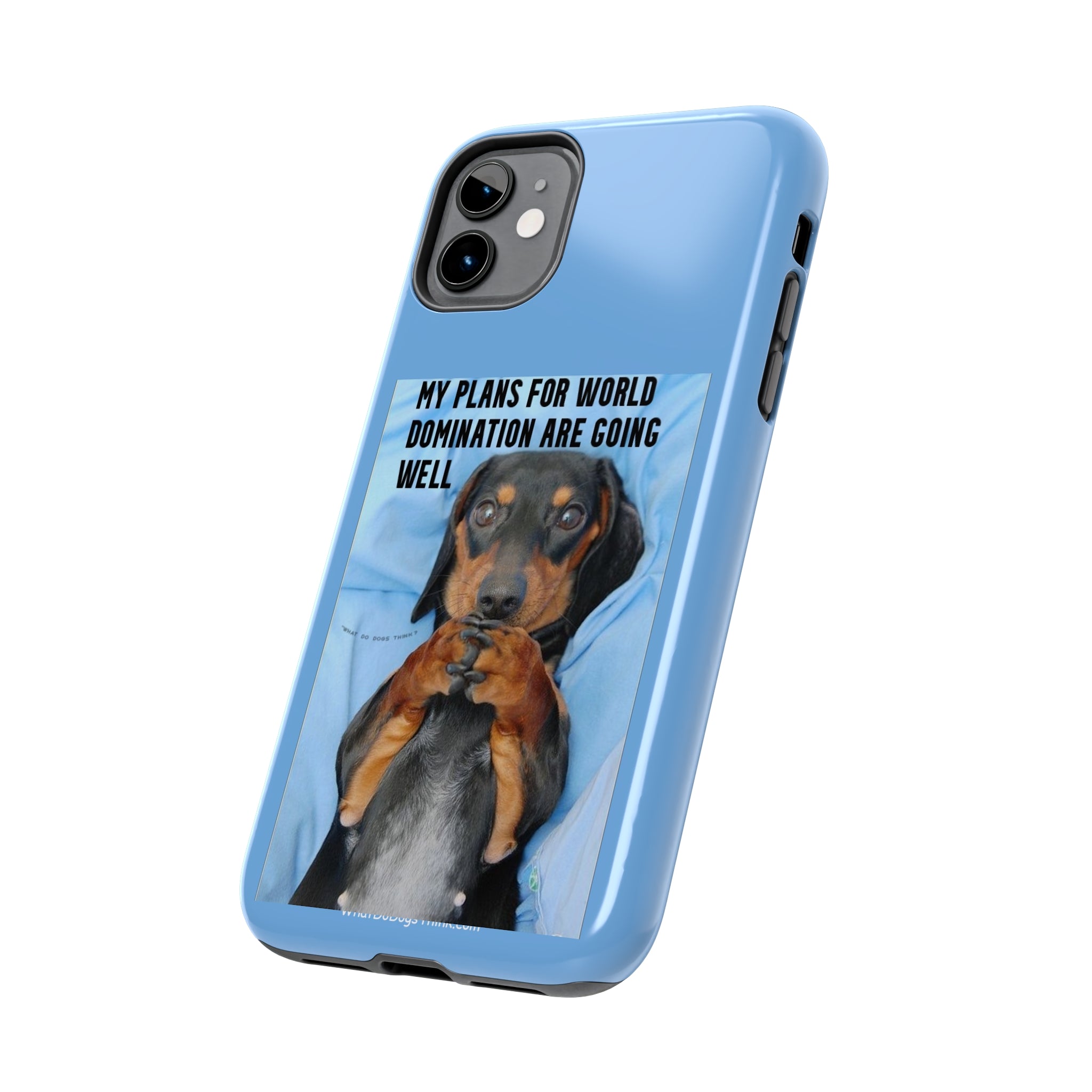 World Domination Blue Tough Phone Cases