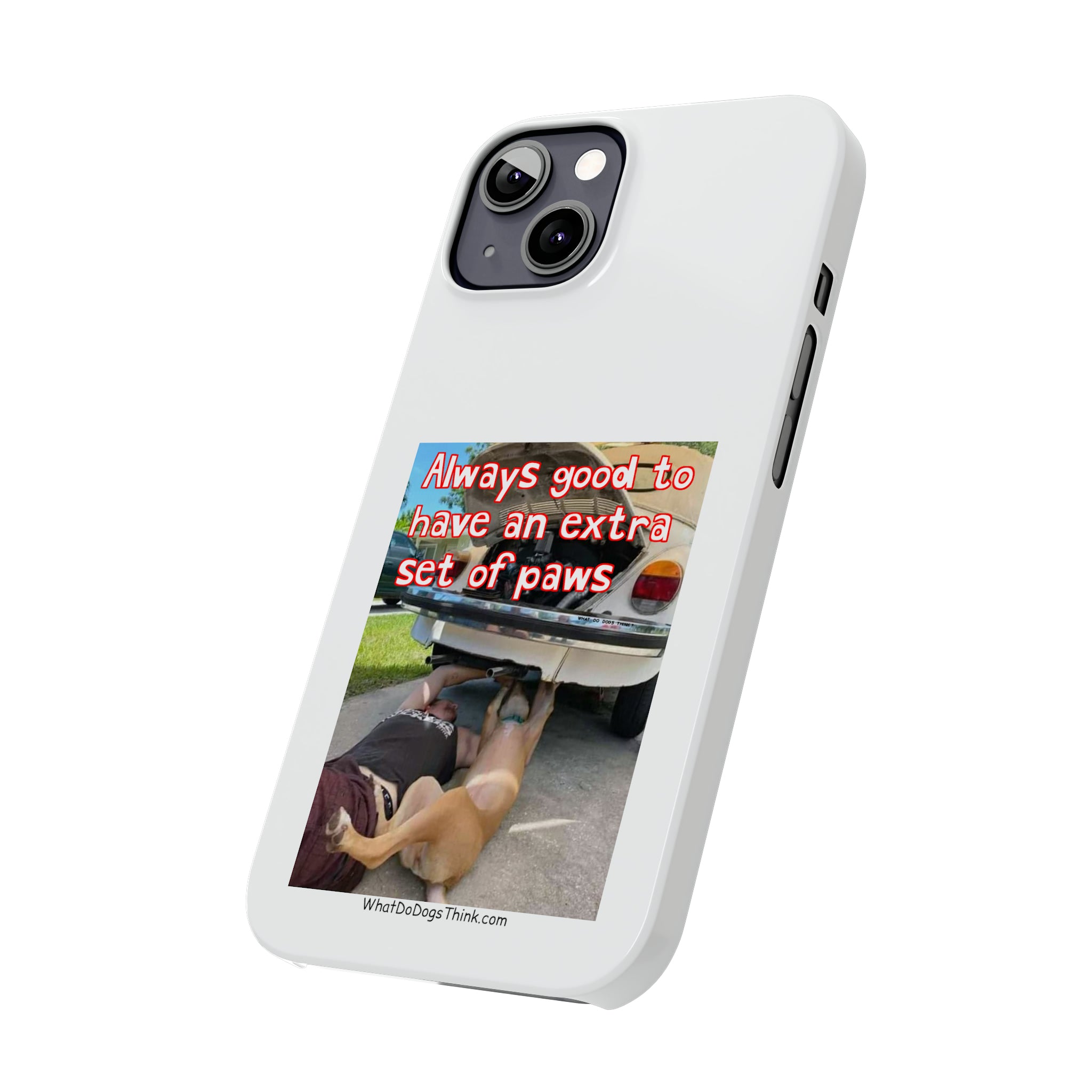 Extra Paws White Slim Phone Case