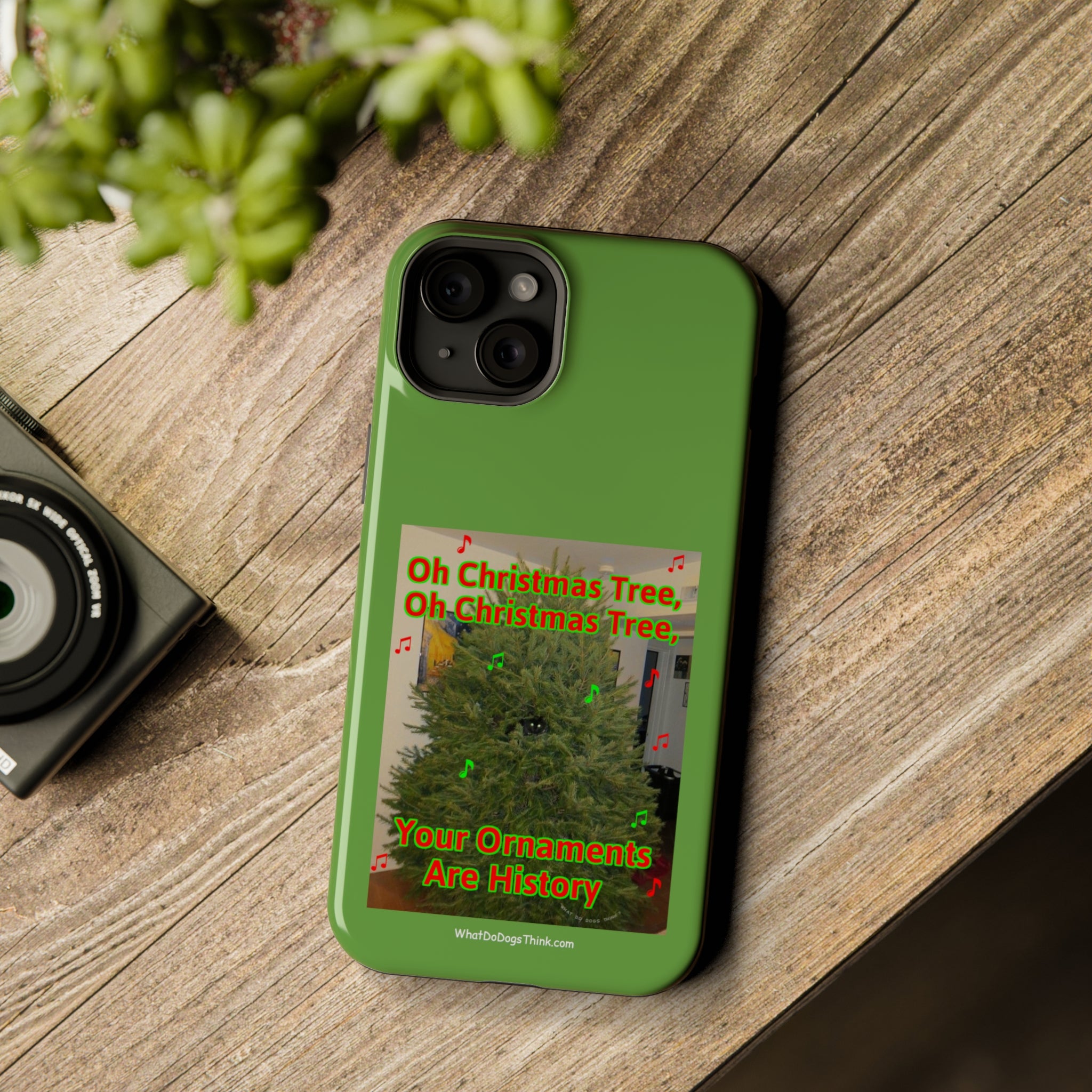 Christmas Tree Cat Green MagSafe Tough Case