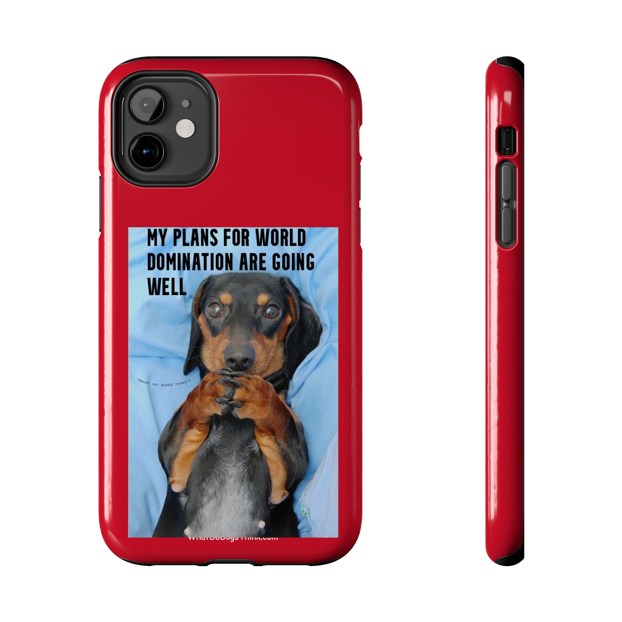 World Domination Red Tough Phone Cases