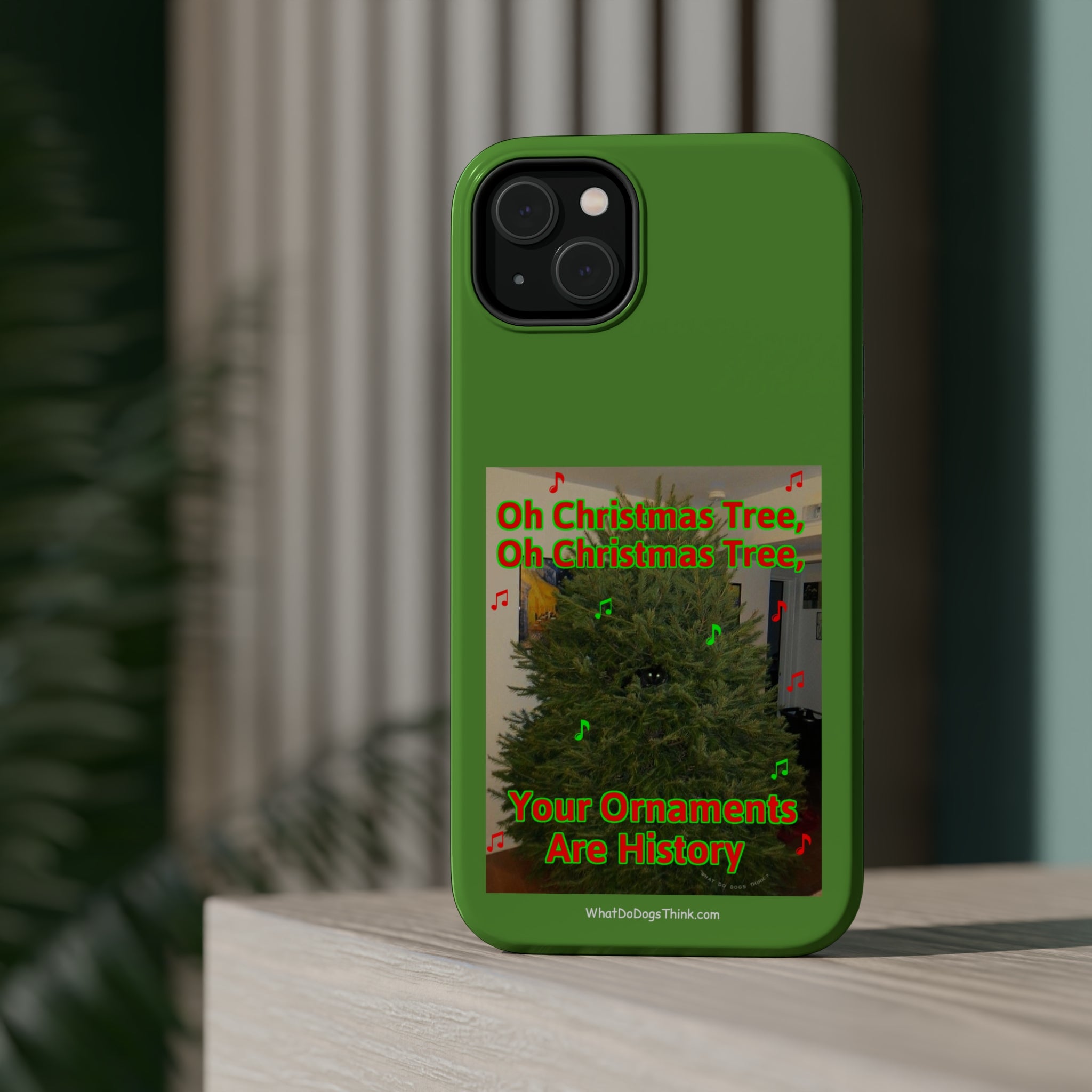 Christmas Tree Cat Green MagSafe Tough Case