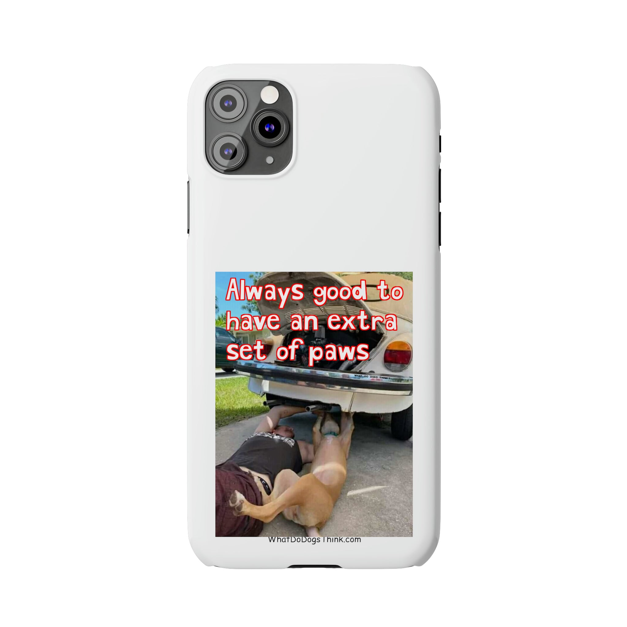 Extra Paws White Slim Phone Case