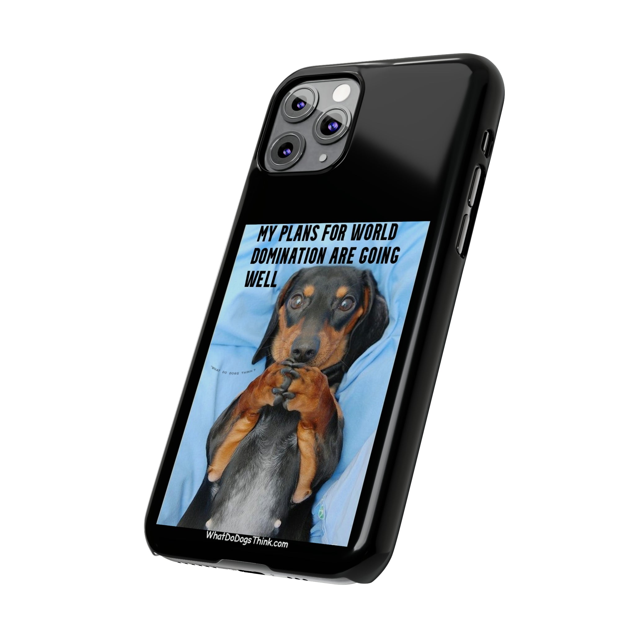 World Domination Black Slim Phone Cases