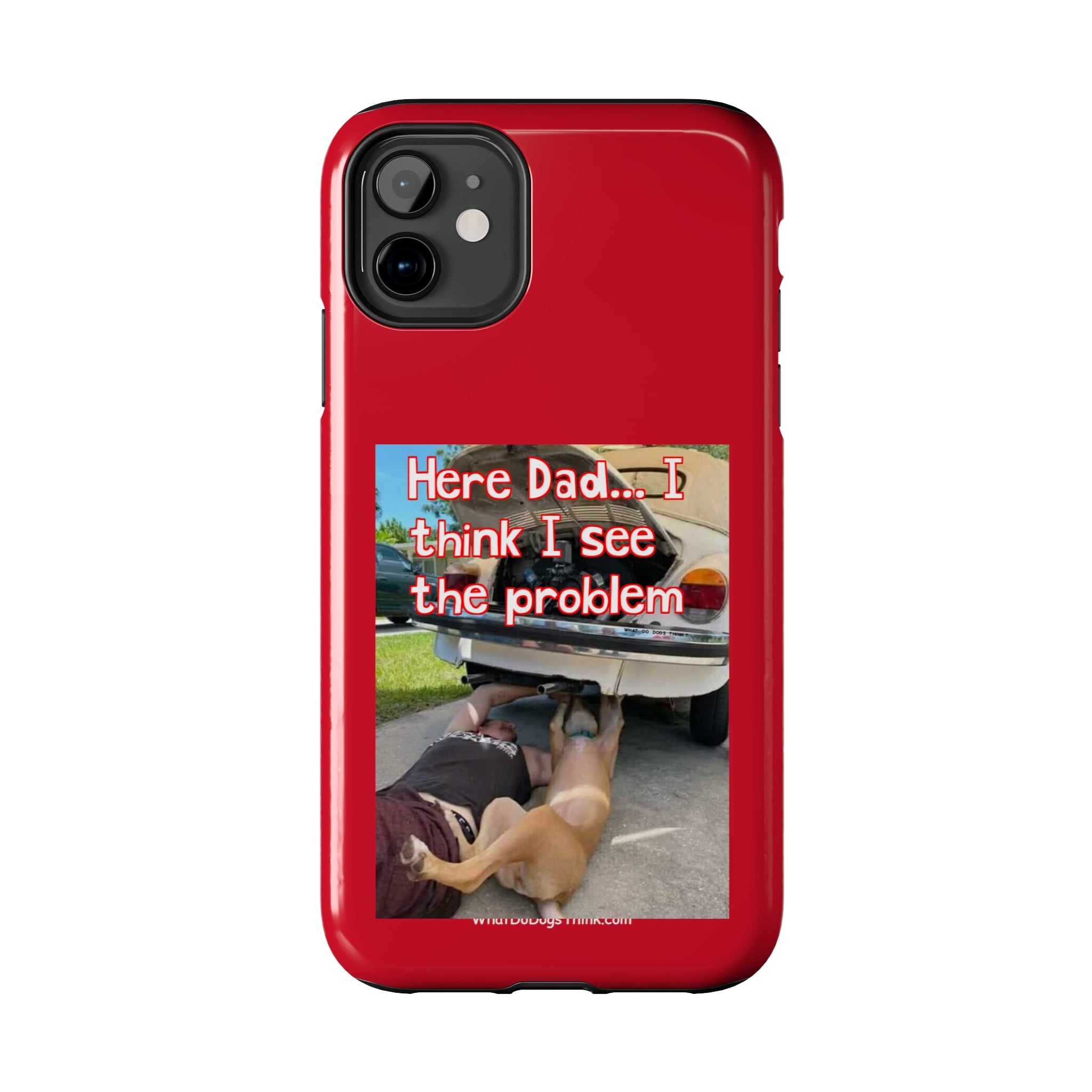 Here Dad Red Tough Phone Cases
