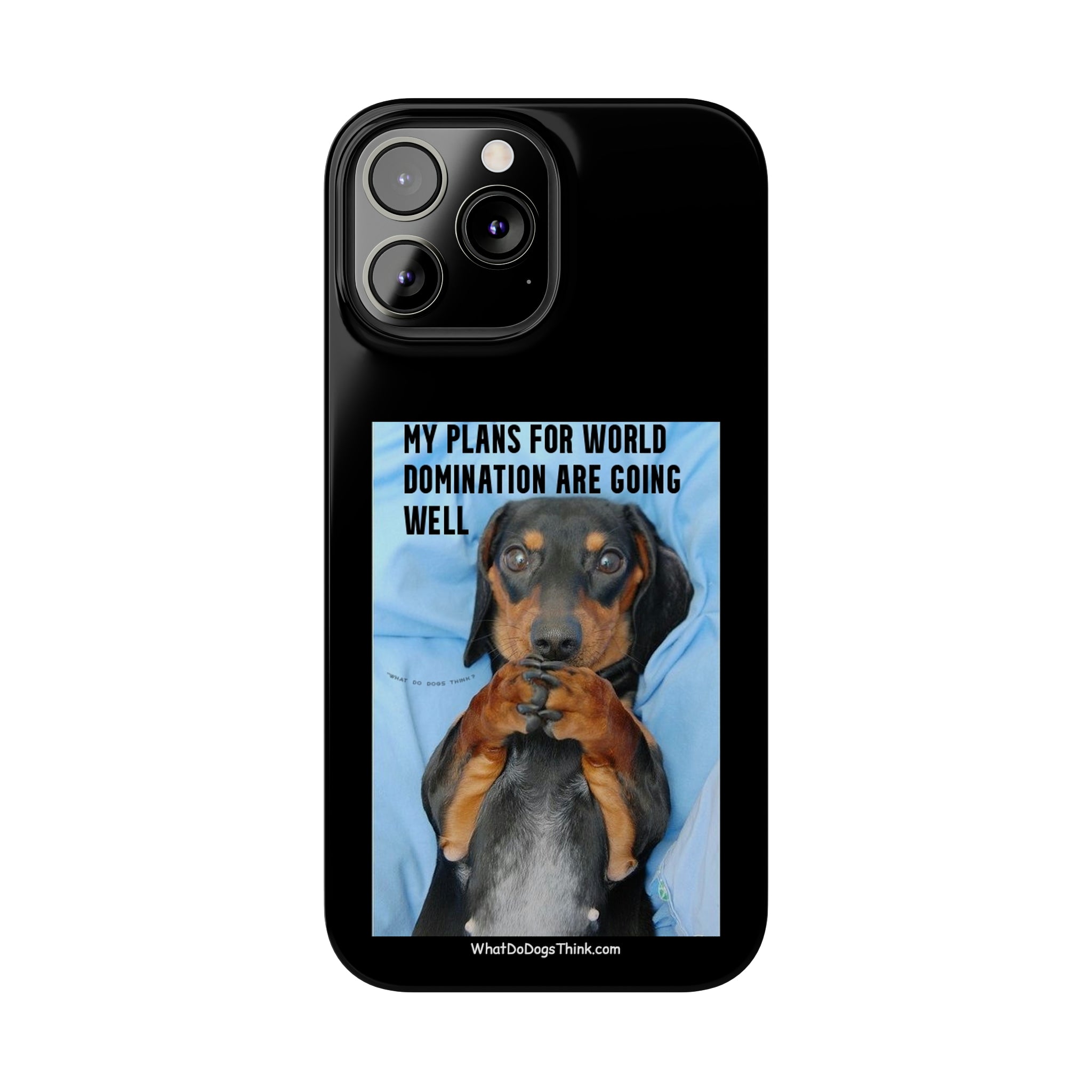 World Domination Black Slim Phone Cases