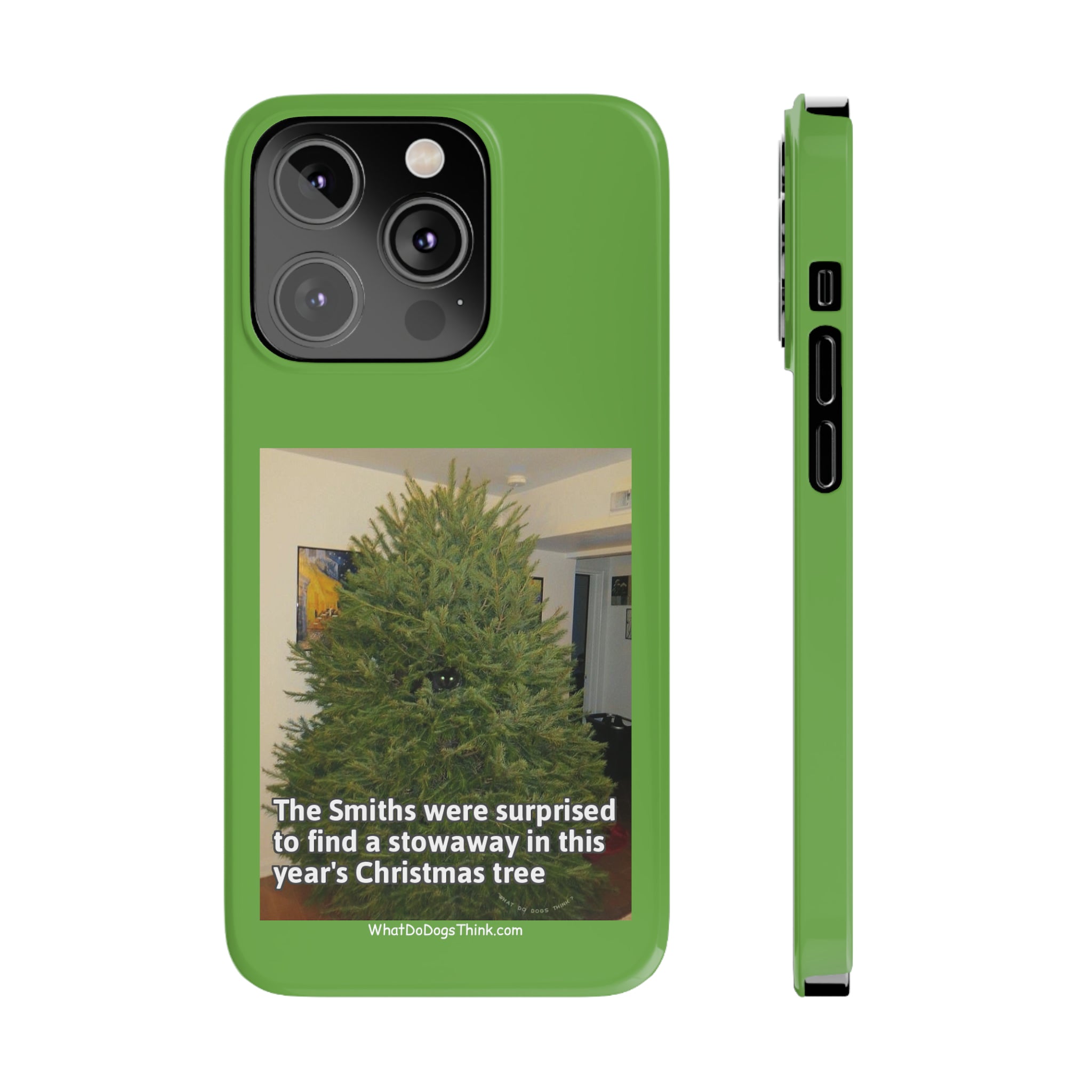 Stowaway Cat Green Slim Phone Case
