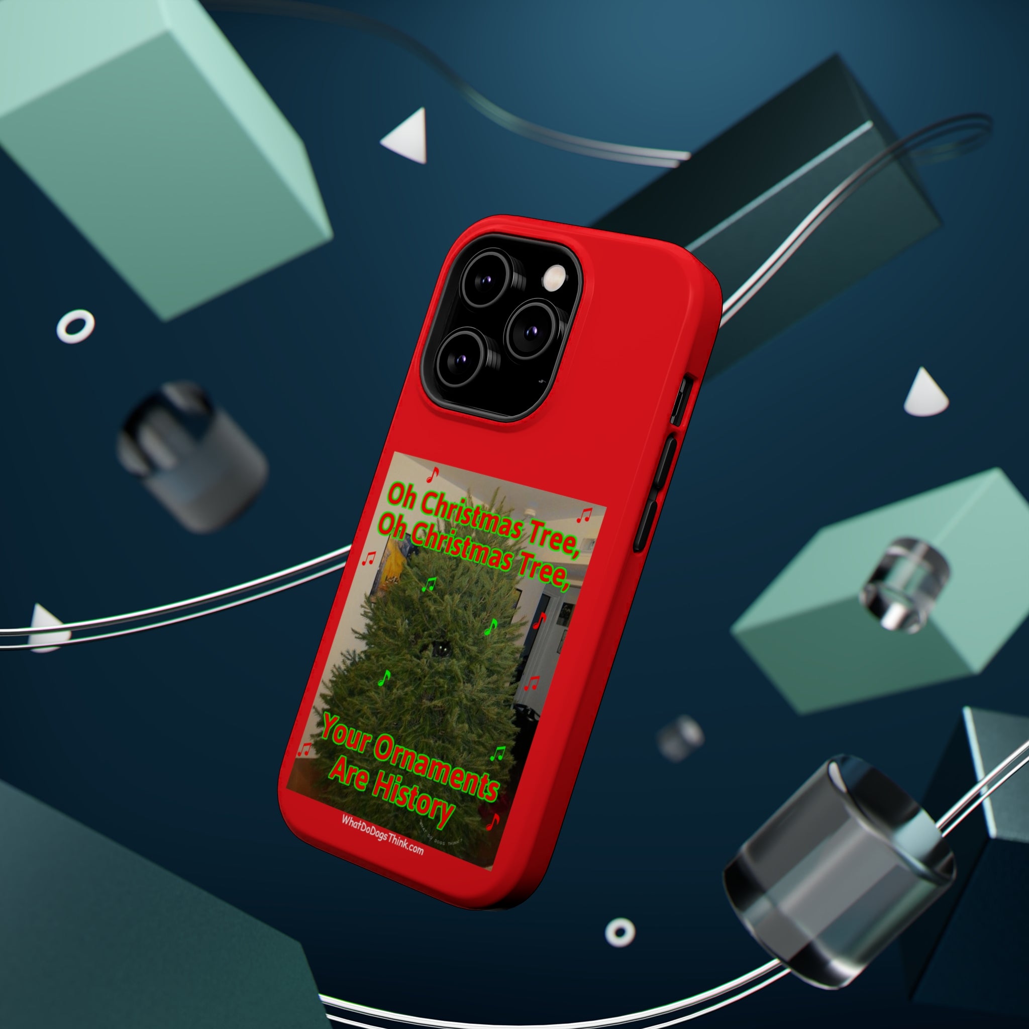 Christmas Tree Cat Red MagSafe Tough Case