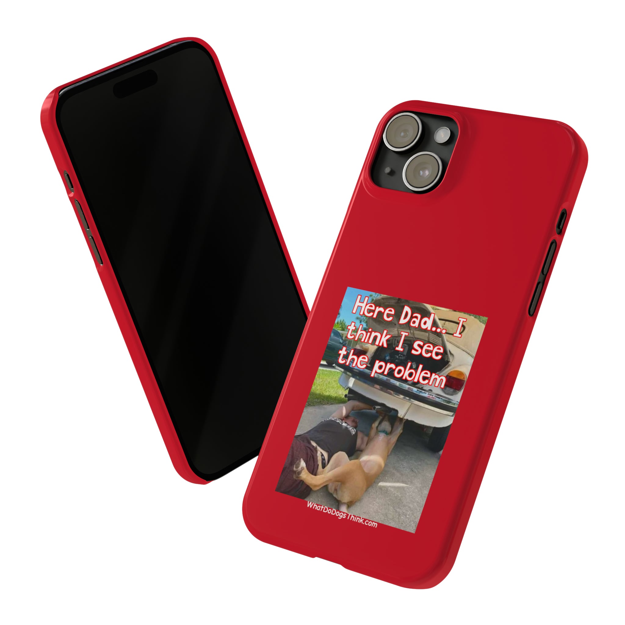 Here Dad Red Slim Phone Cases
