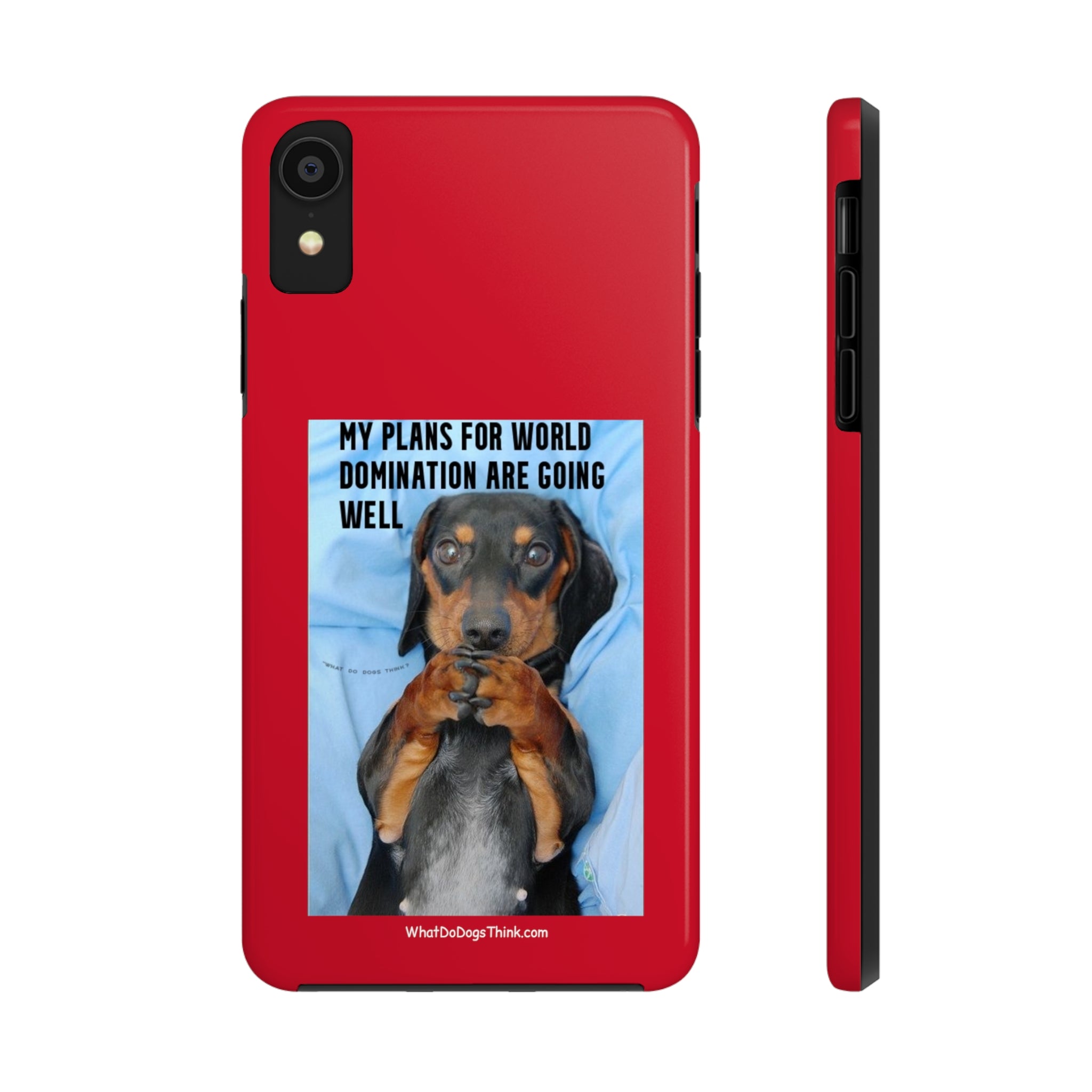 World Domination Red Tough Phone Cases