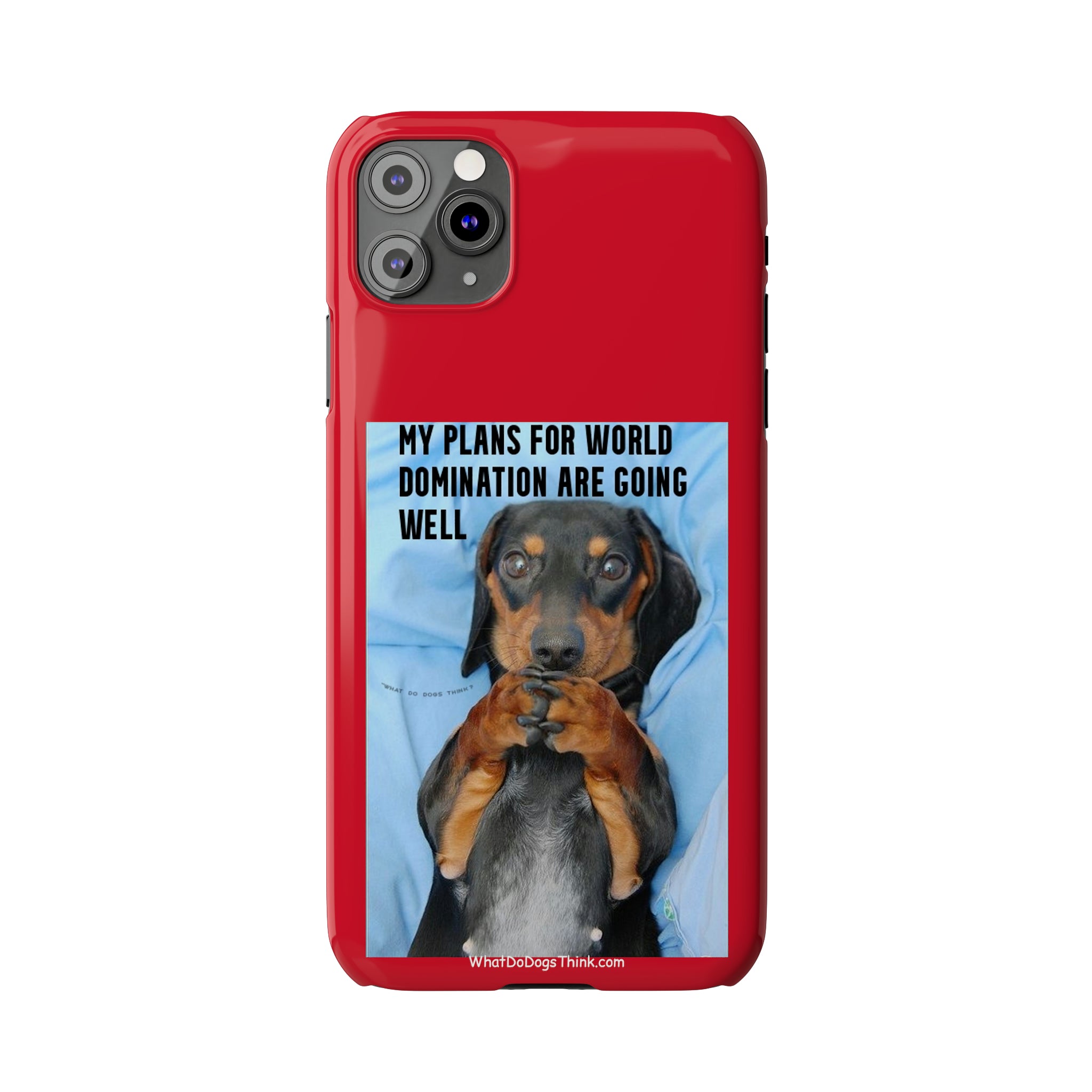World Domination Red Slim Phone Cases