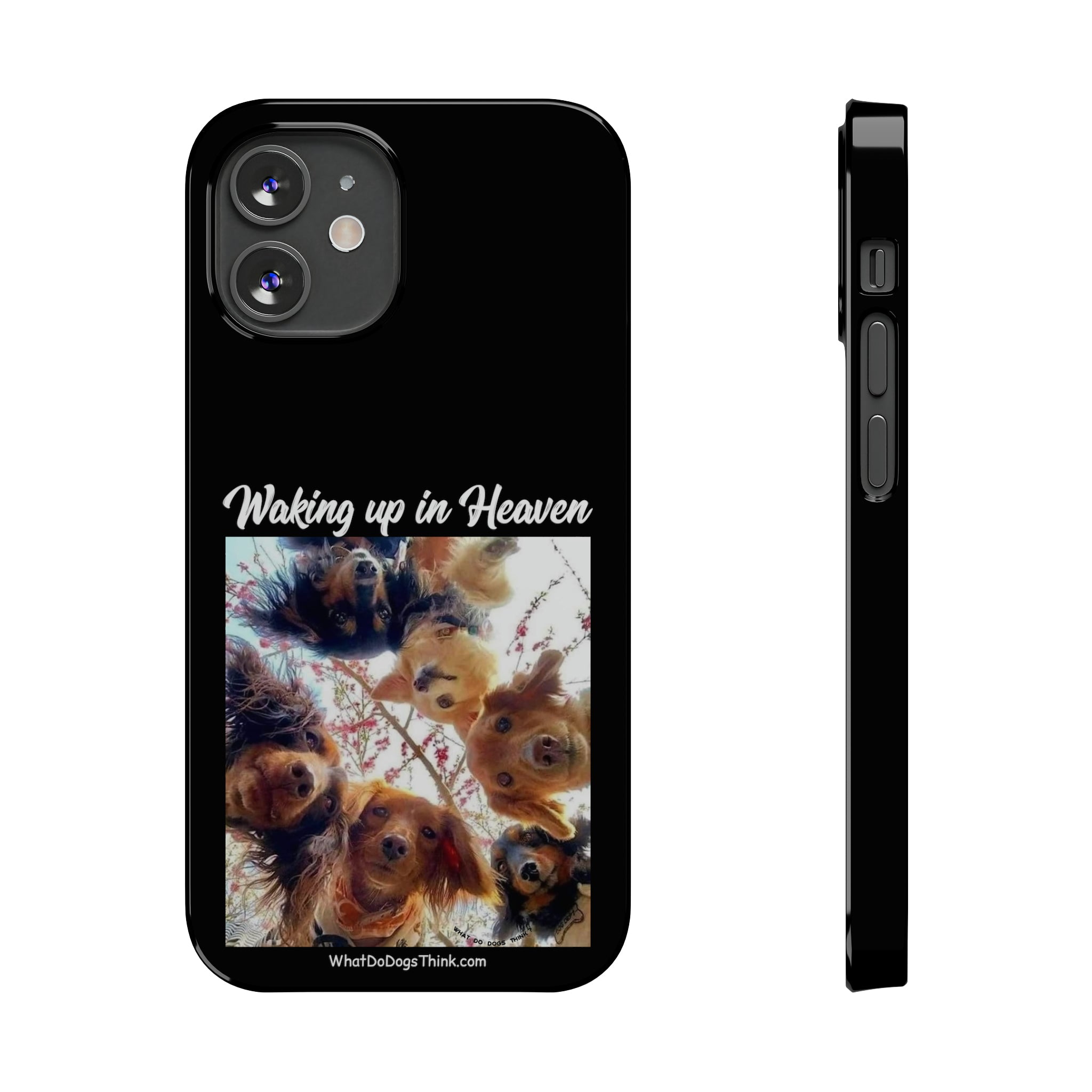 Waking Up In Heaven Black Slim Phone Cases