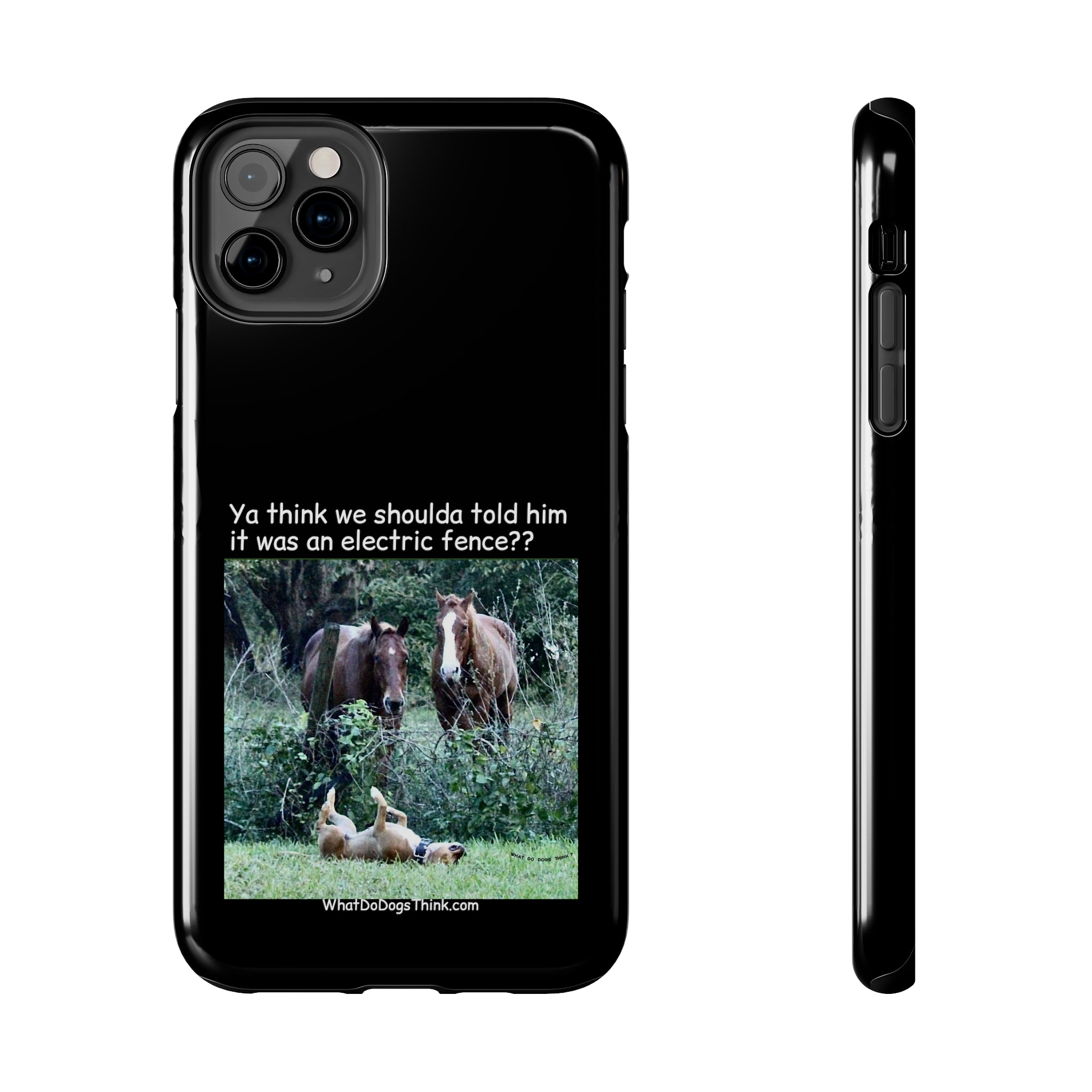 Electric Fence Black Tough Phone Cases