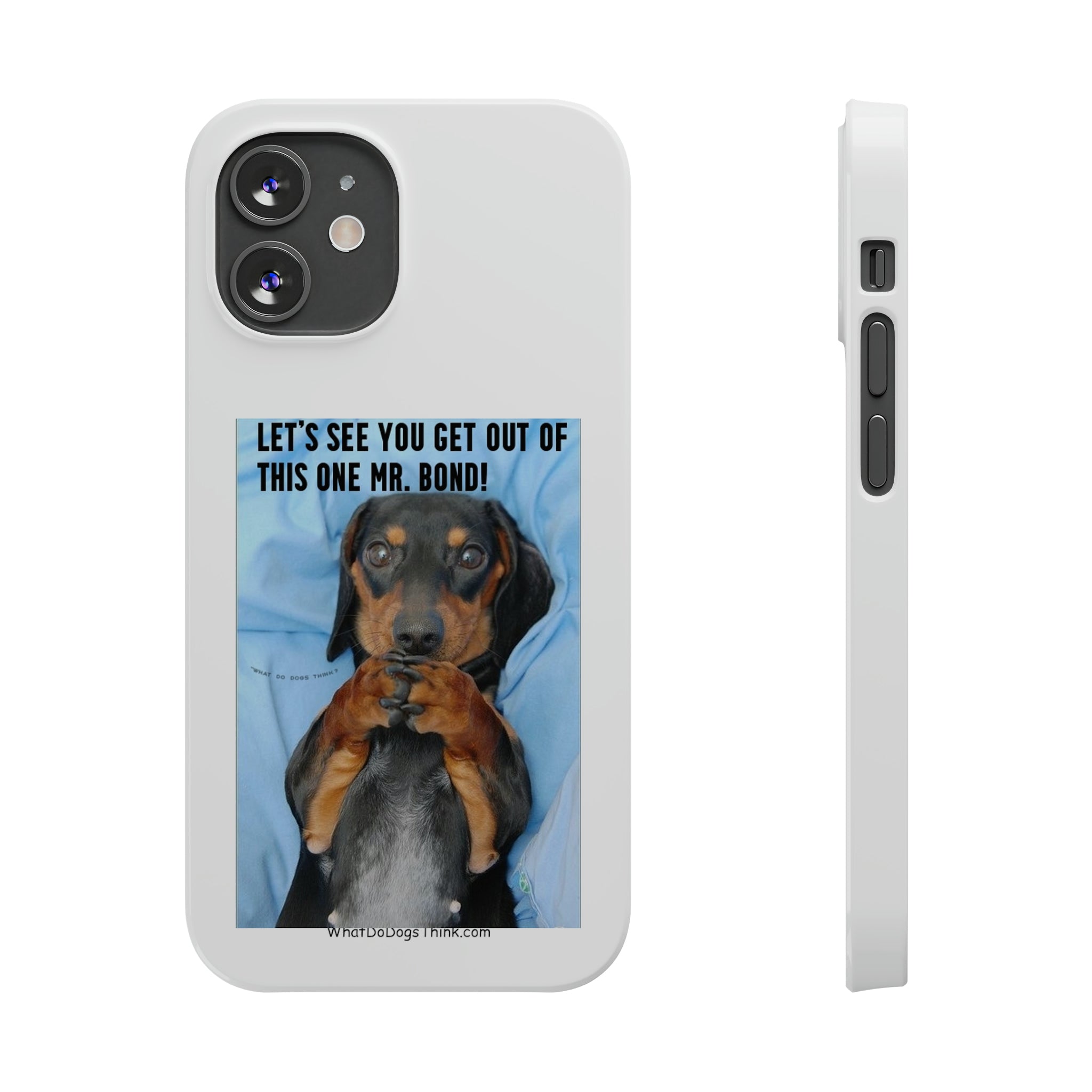 Mr. Bond White Slim Phone Cases