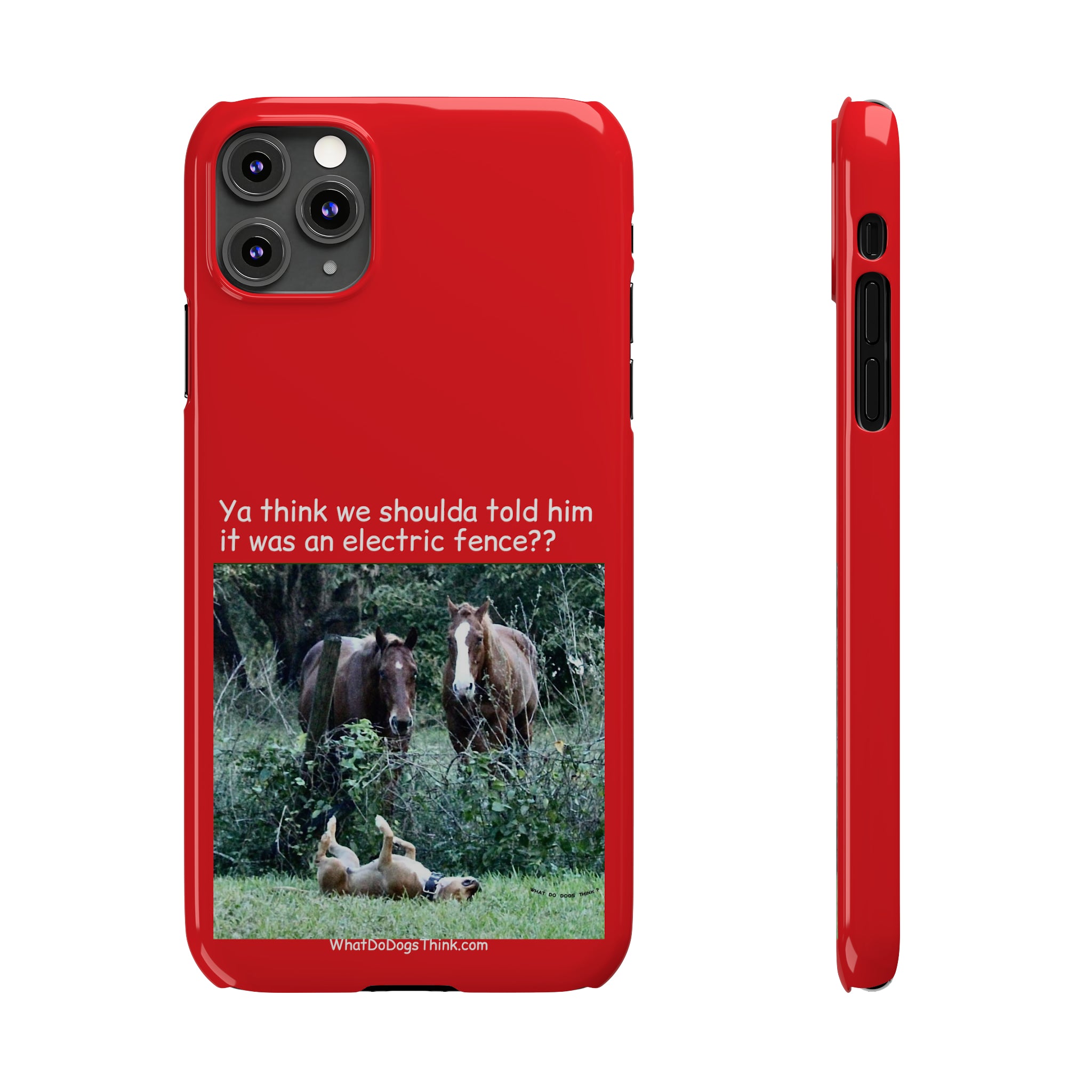 Electric Fence Red Slim Phone Case