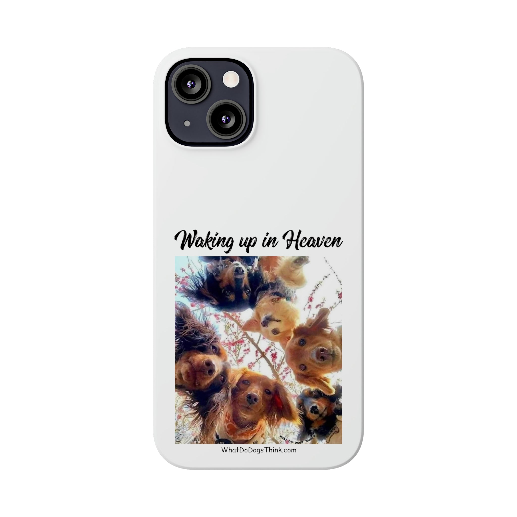 Waking Up In Heaven White Slim Phone Cases