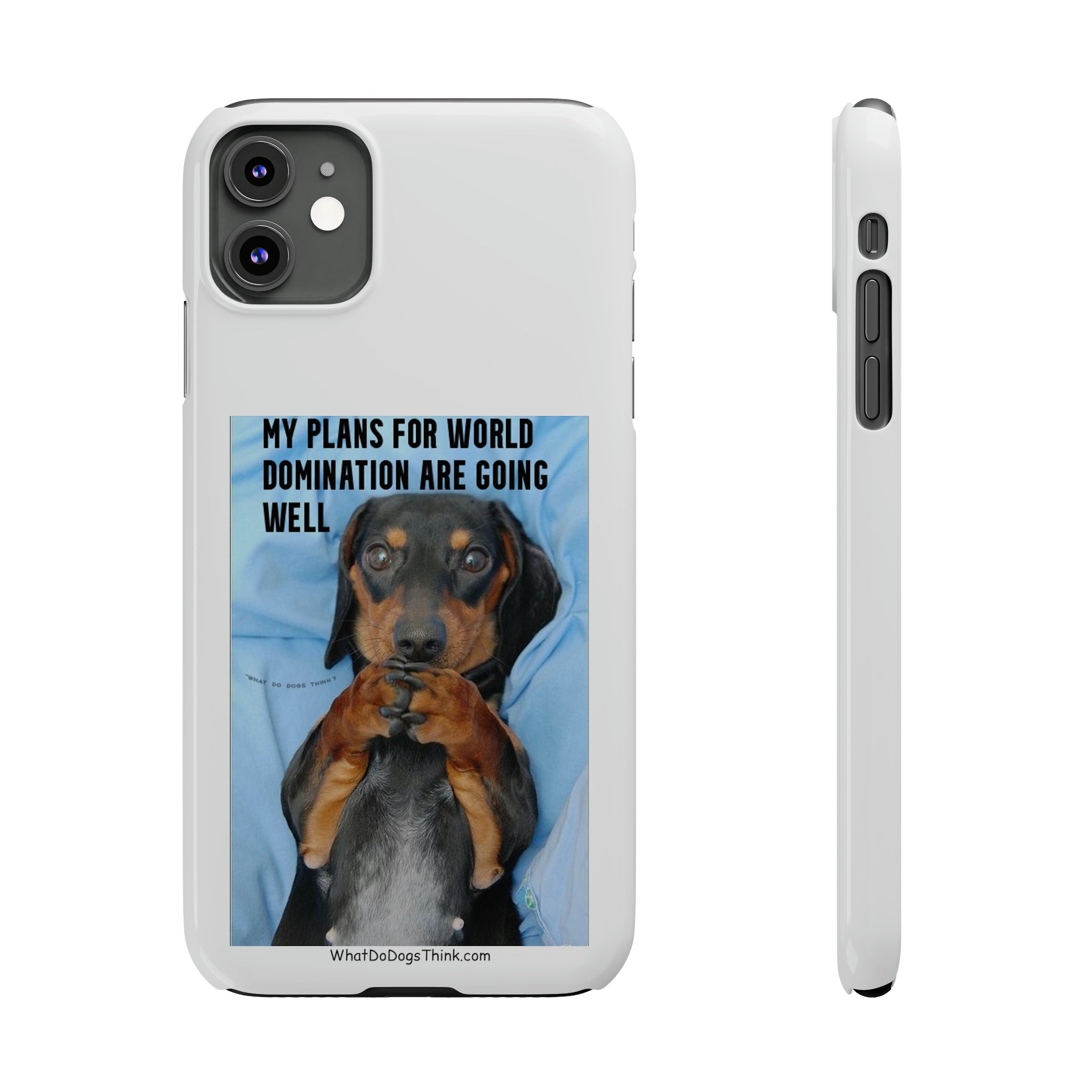 World Domination White Slim Phone Cases