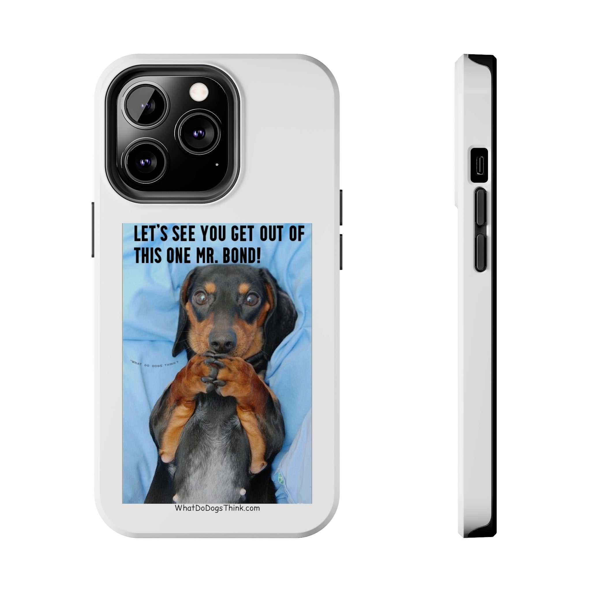 Mr Bond White Tough Phone Cases