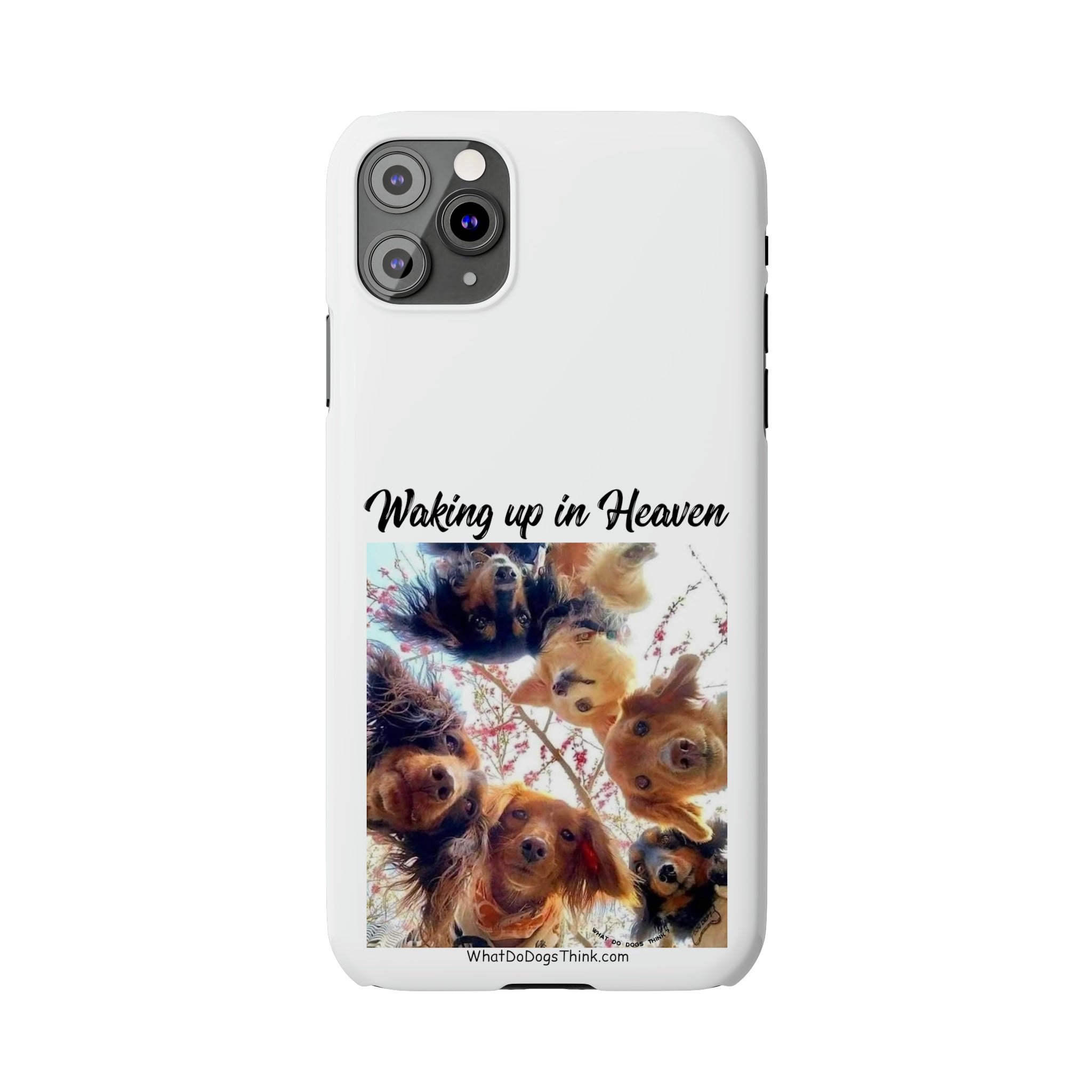 Waking Up In Heaven White Slim Phone Cases