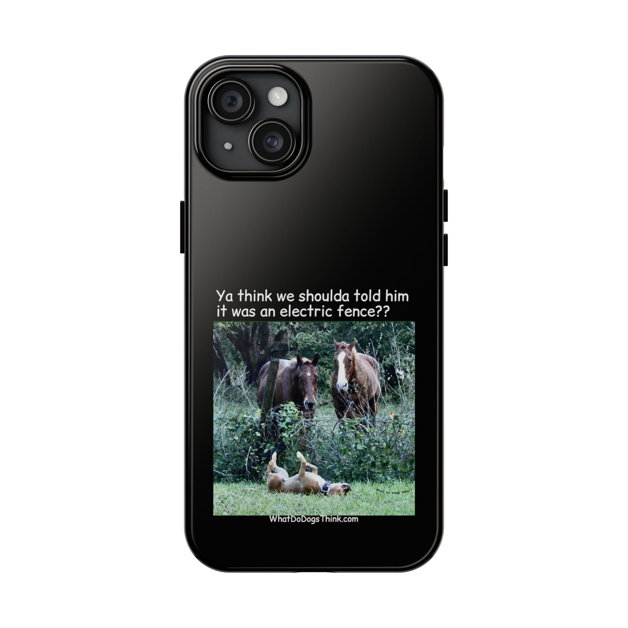 Electric Fence Black Tough Phone Cases