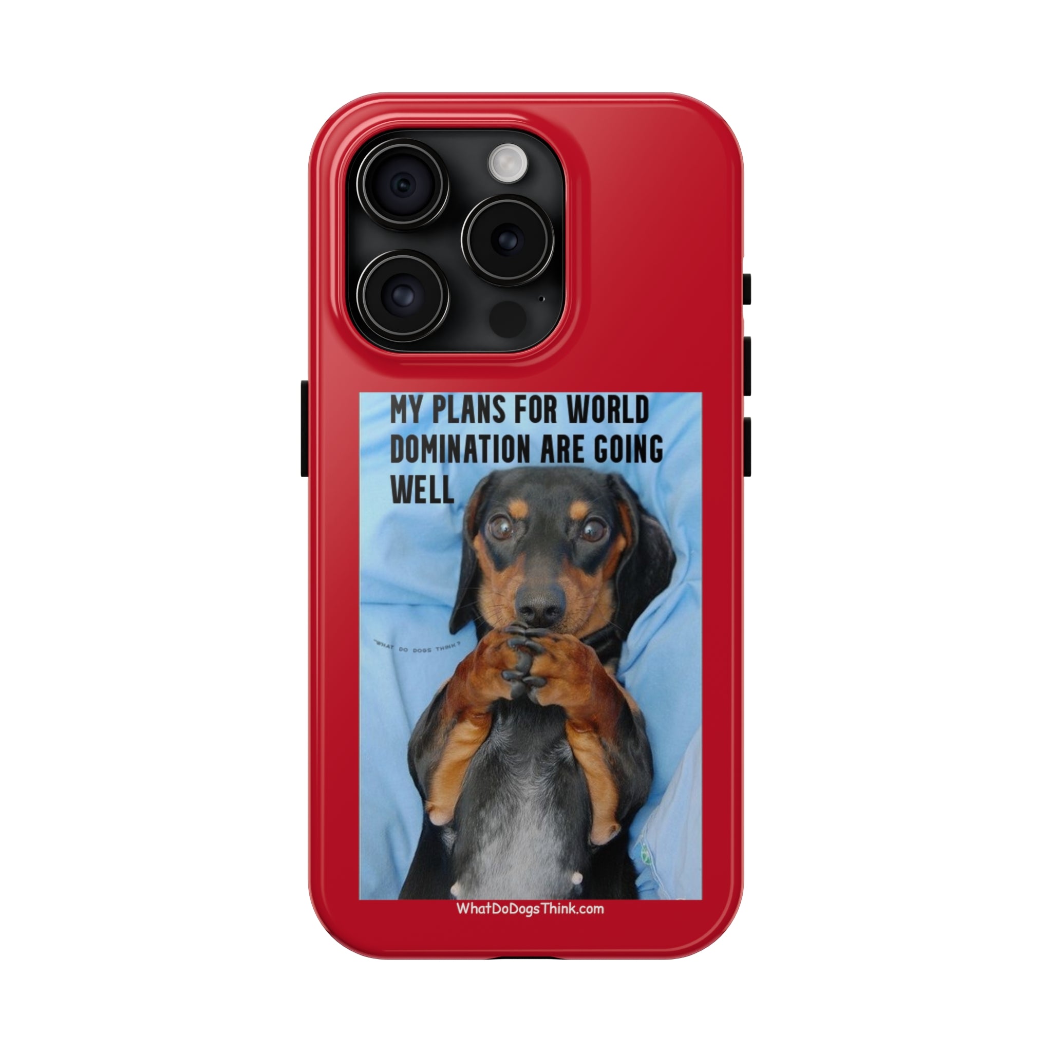 World Domination Red Tough Phone Cases