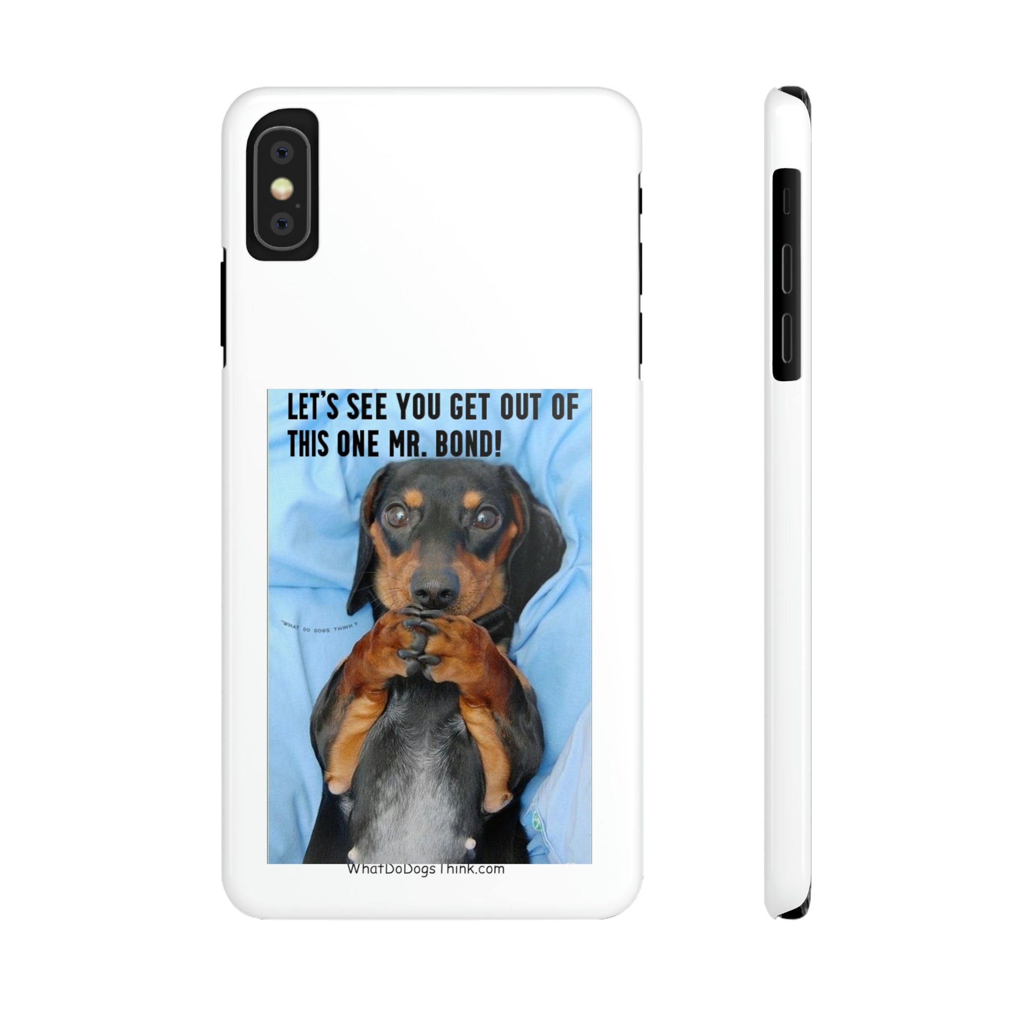 Mr. Bond White Slim Phone Cases