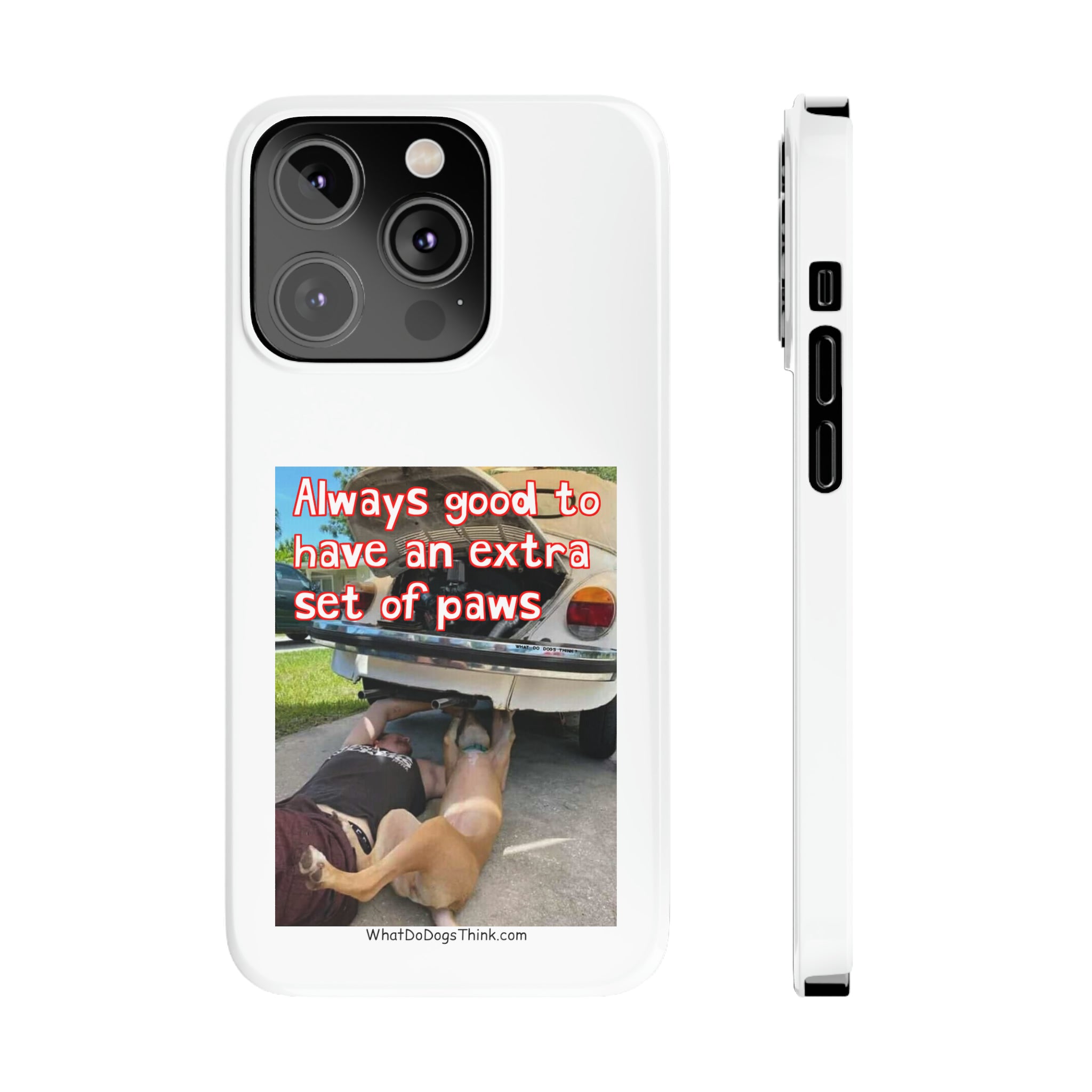 Extra Paws White Slim Phone Case