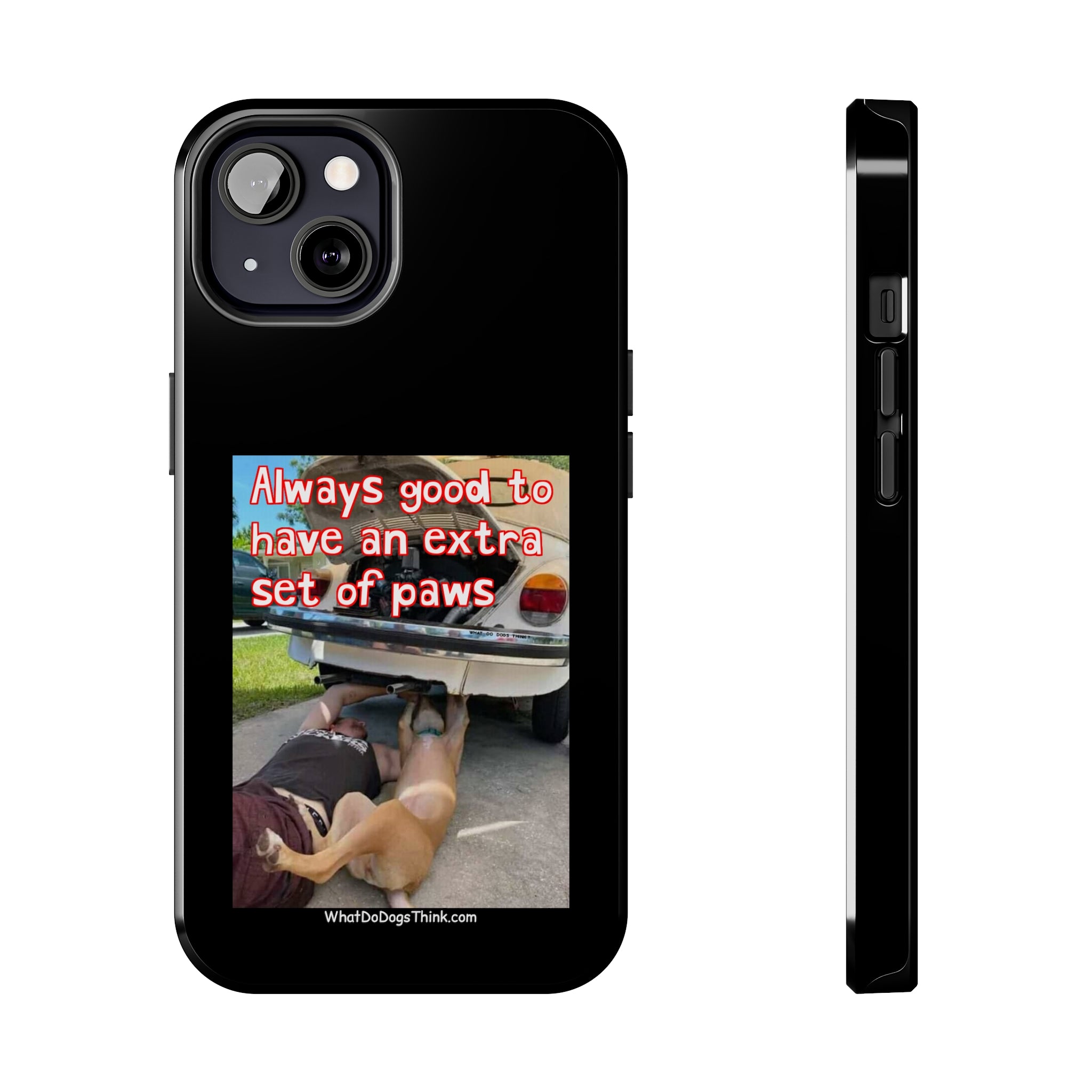 Extra Paw Black Tough Phone Cases