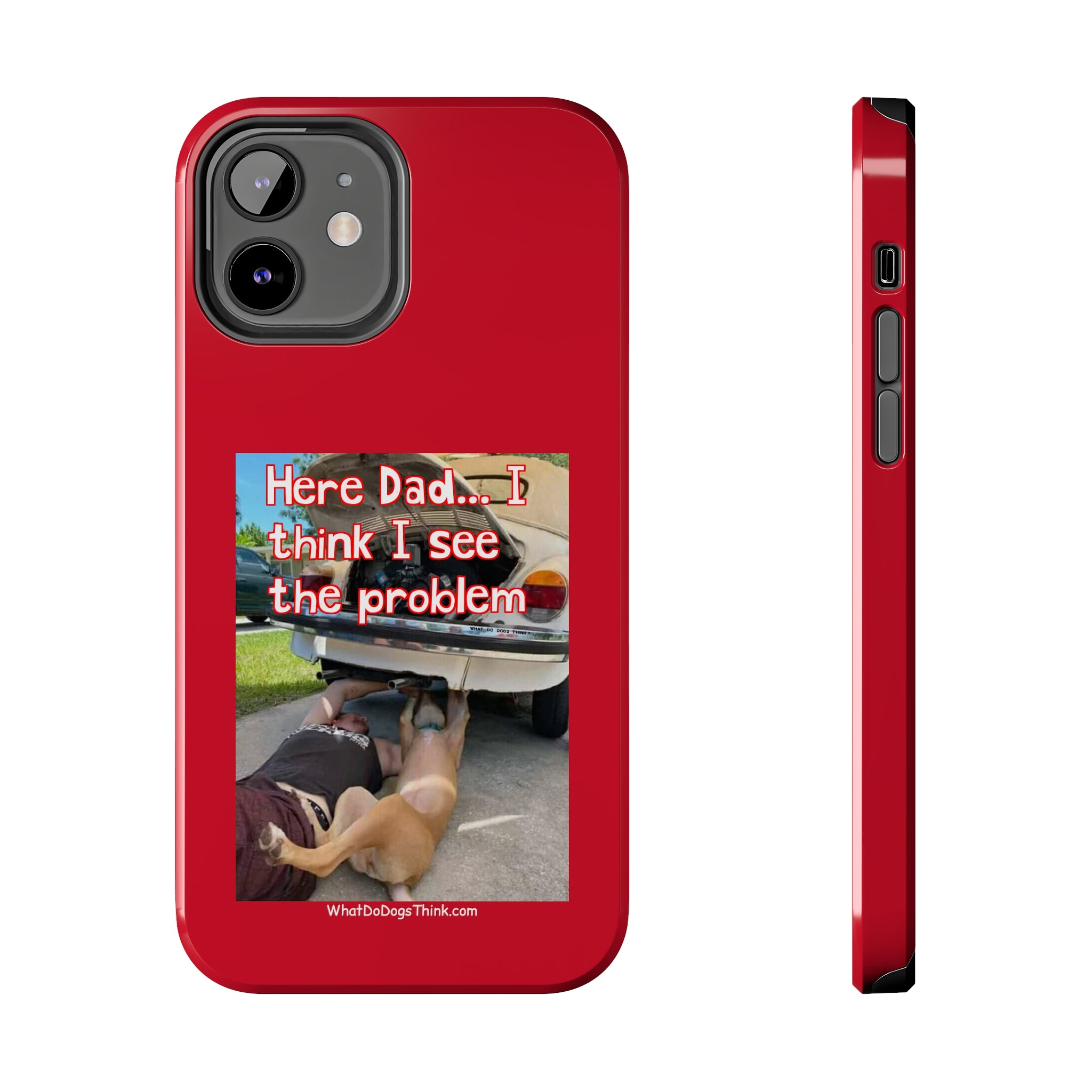 Here Dad Red Tough Phone Cases