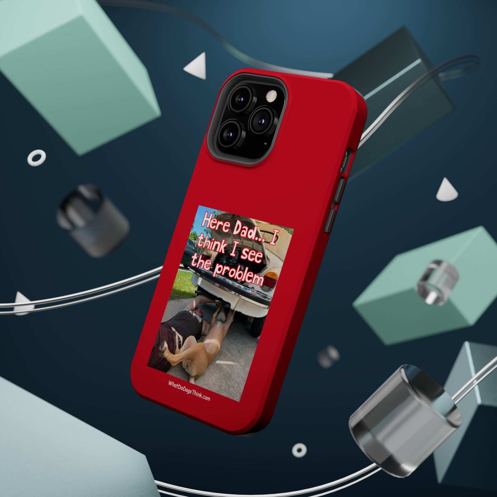 Here Dad Red MagSafe Tough Cases