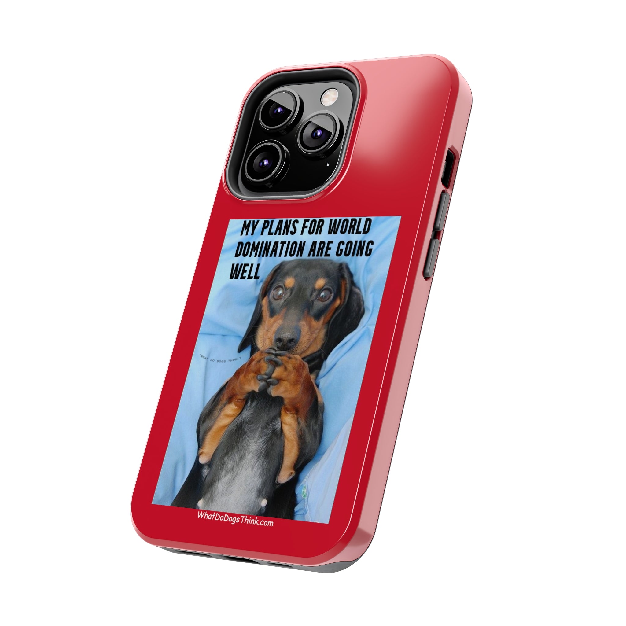 World Domination Red Tough Phone Cases