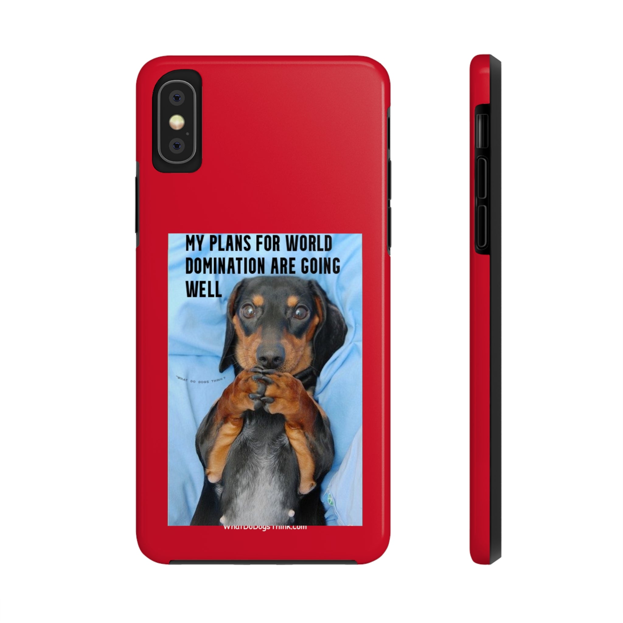 World Domination Red Tough Phone Cases