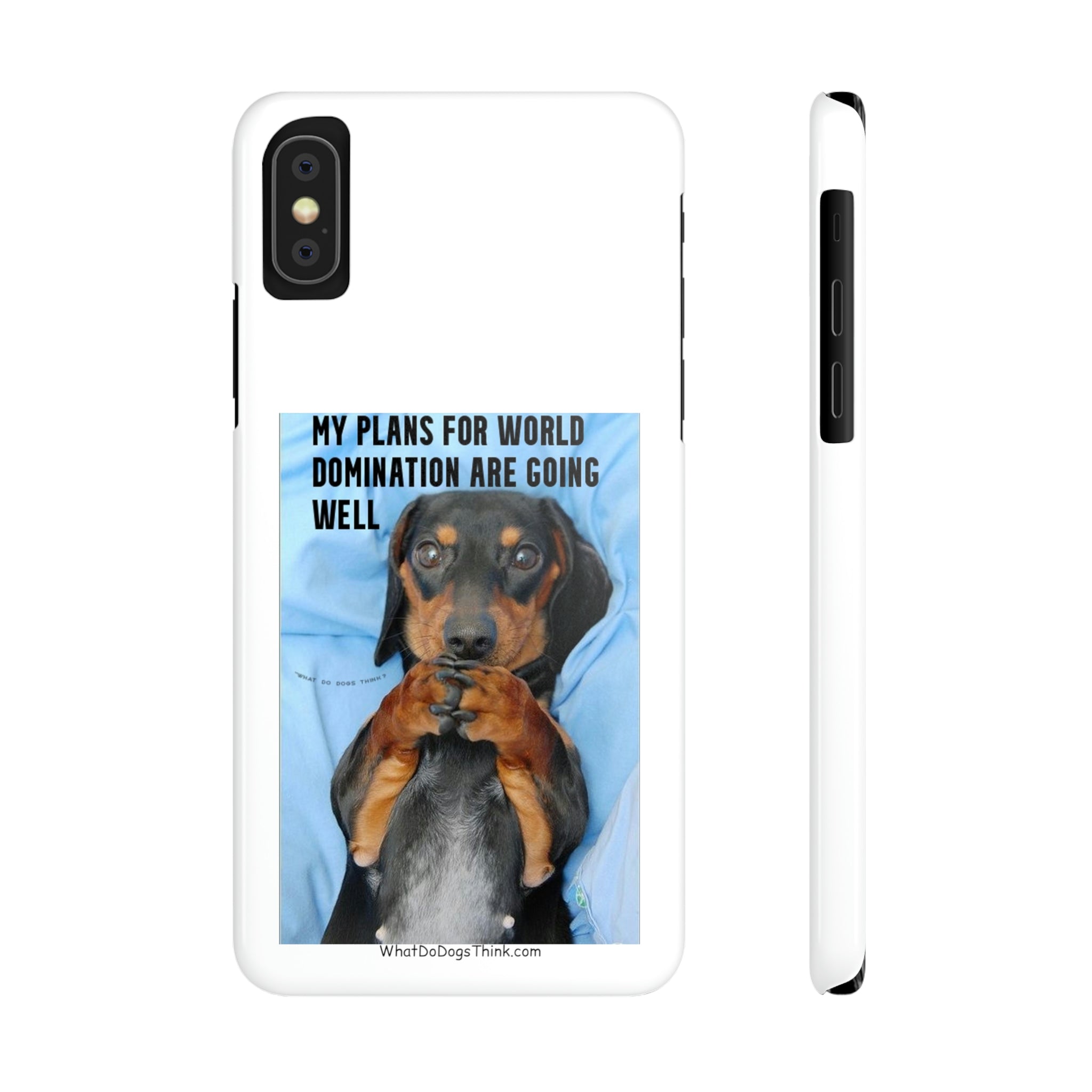 World Domination White Slim Phone Cases