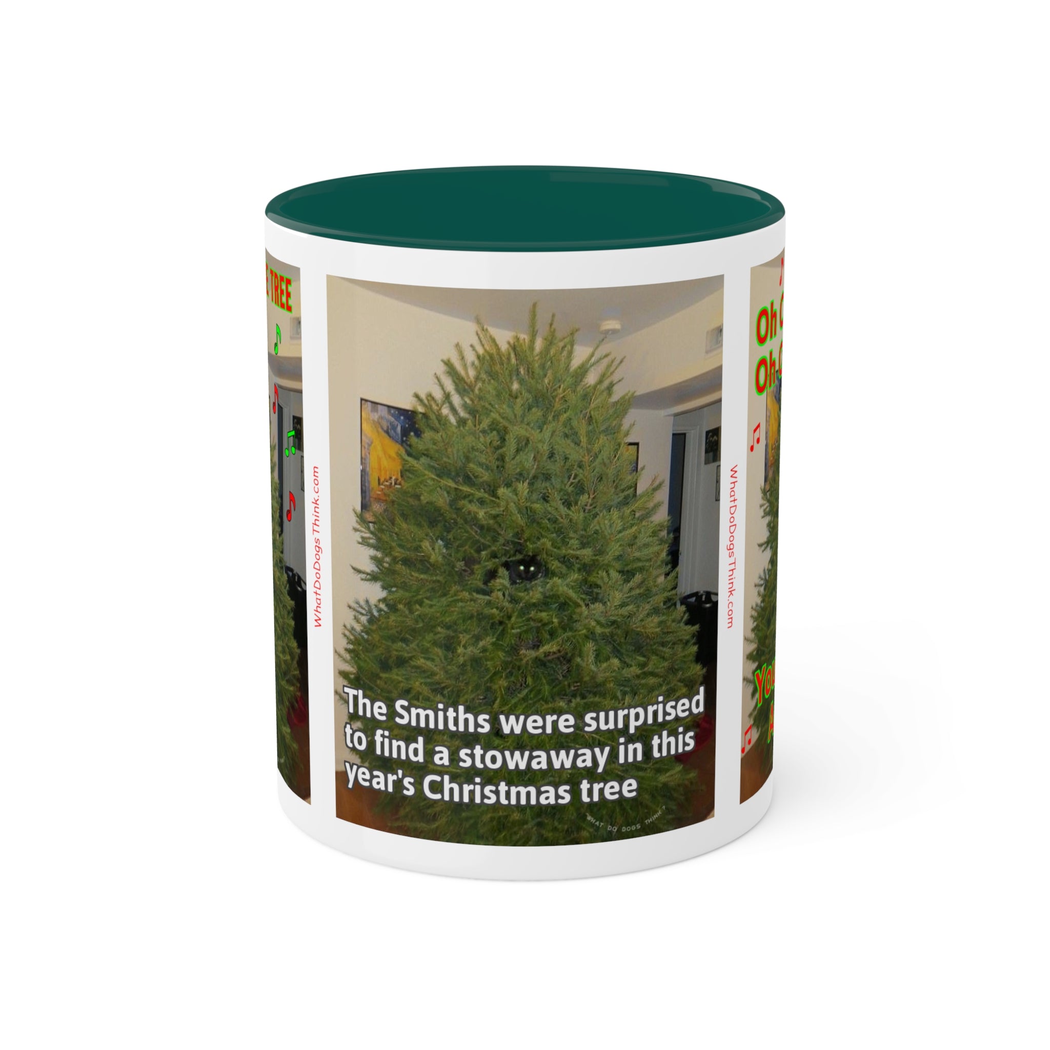 Christmas Tree Cat Mug 11oz