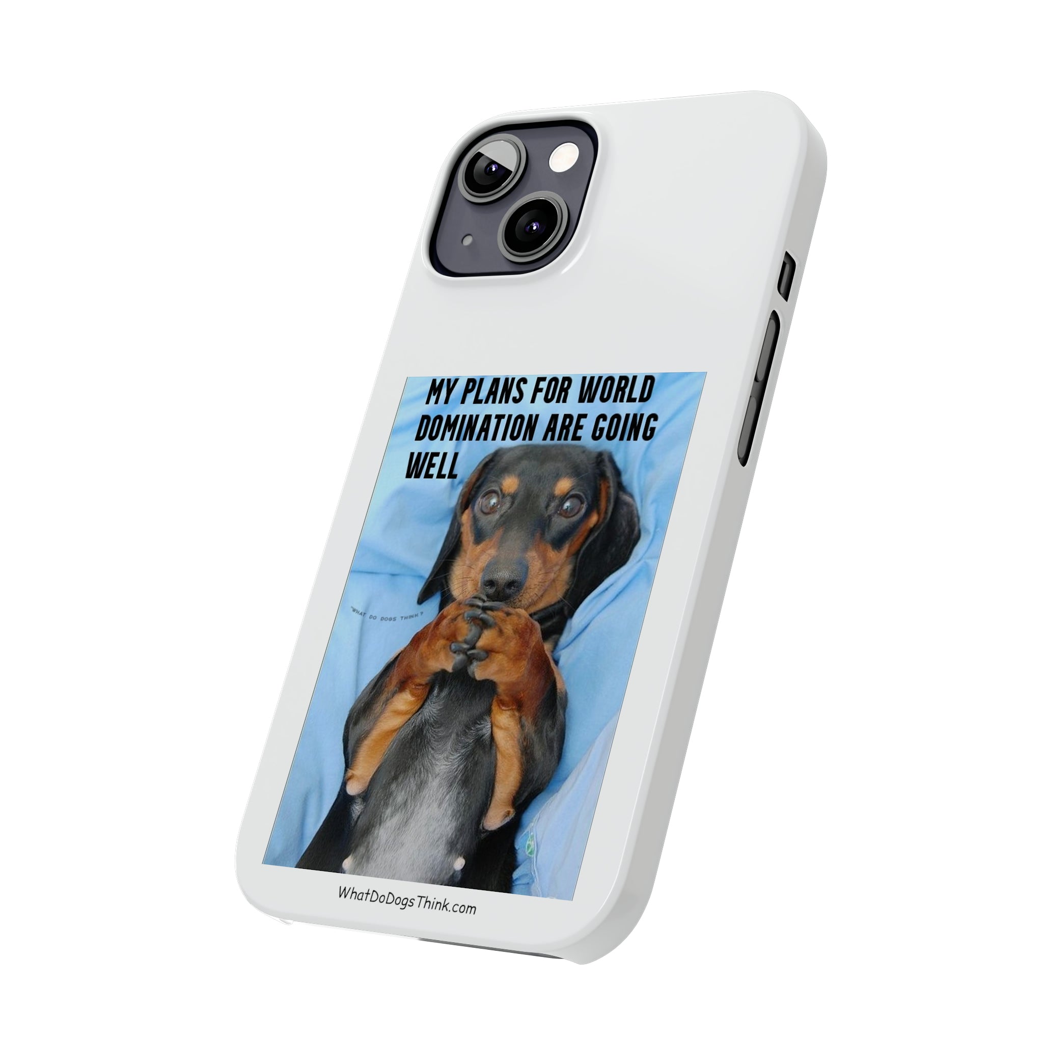 World Domination White Slim Phone Cases