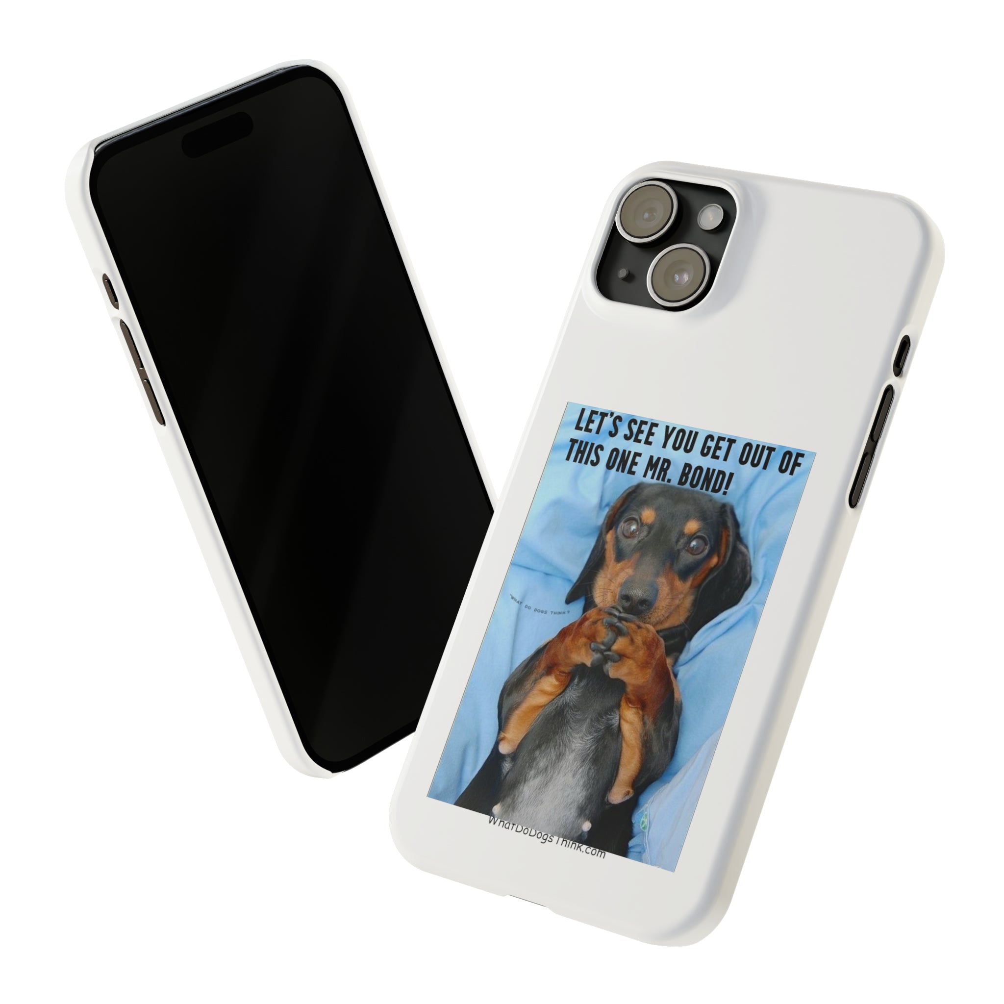 Mr. Bond White Slim Phone Cases