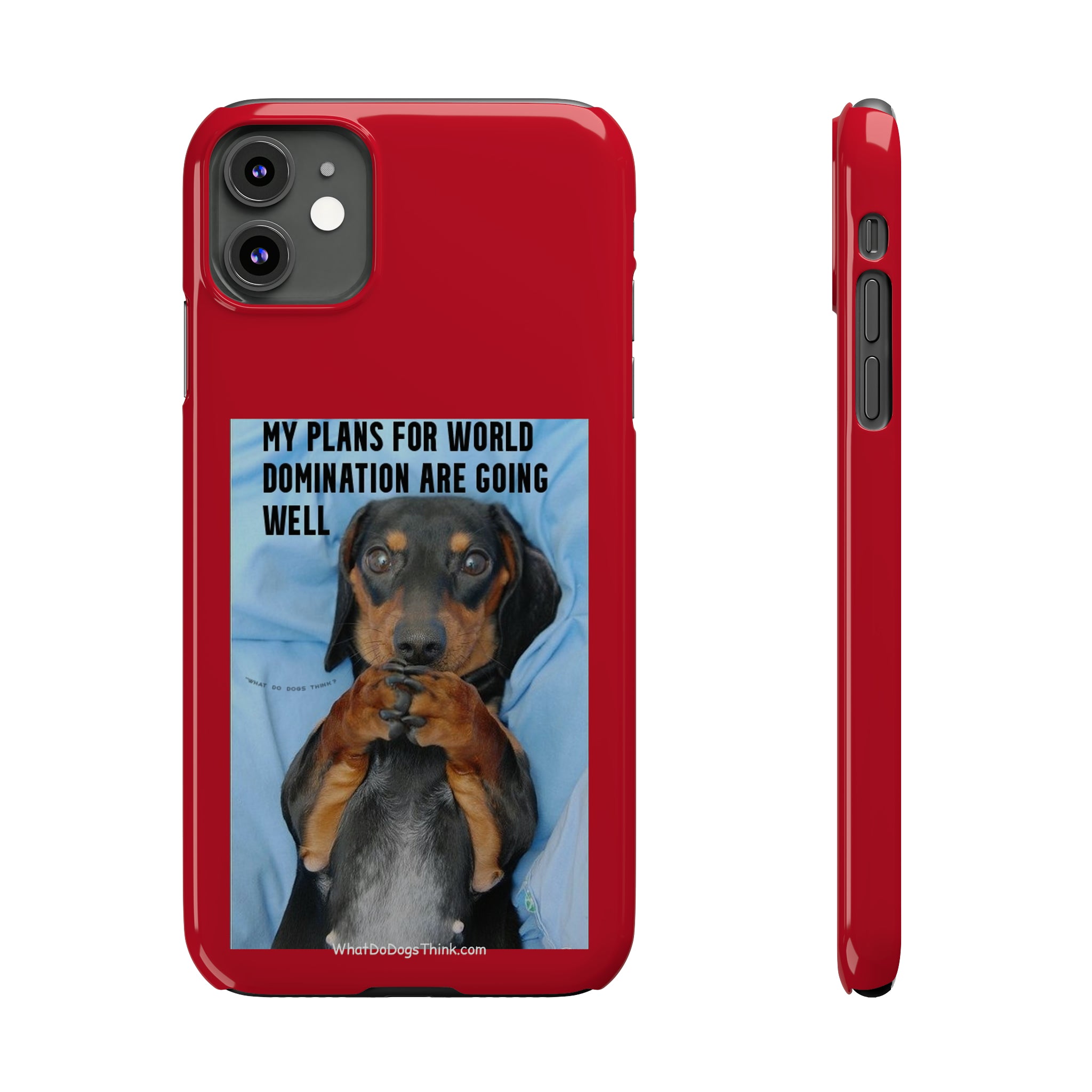 World Domination Red Slim Phone Cases