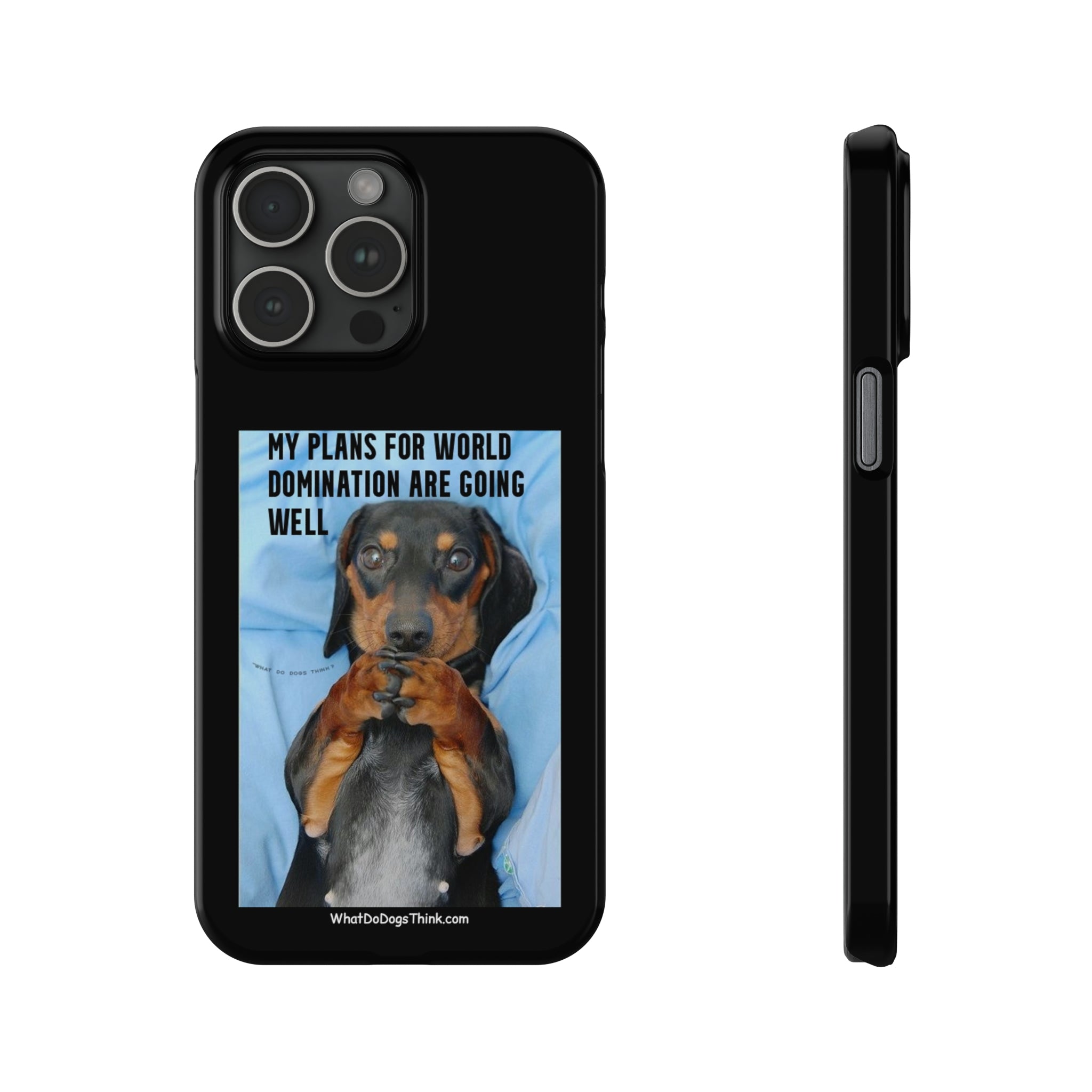 World Domination Black Slim Phone Cases