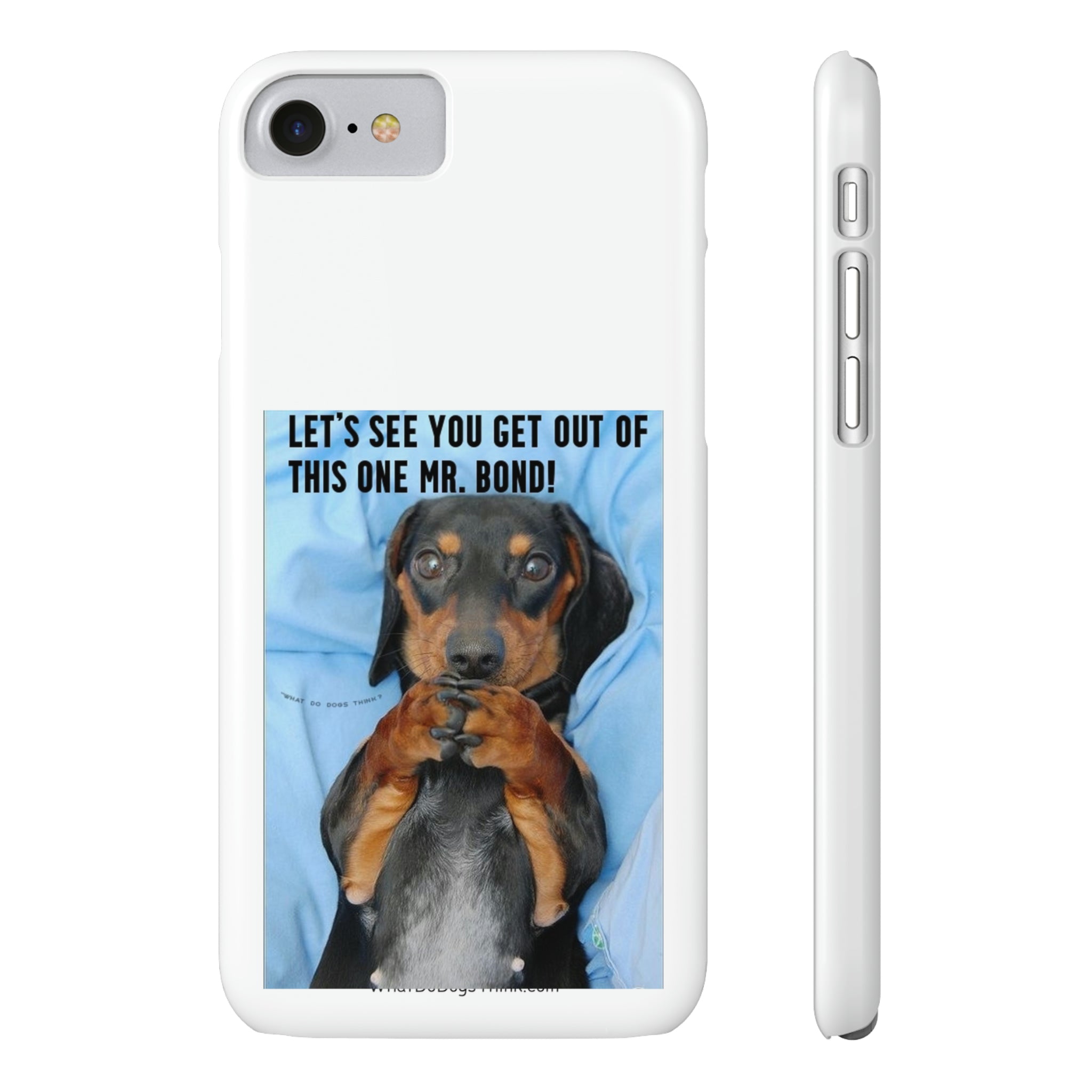 Mr. Bond White Slim Phone Cases